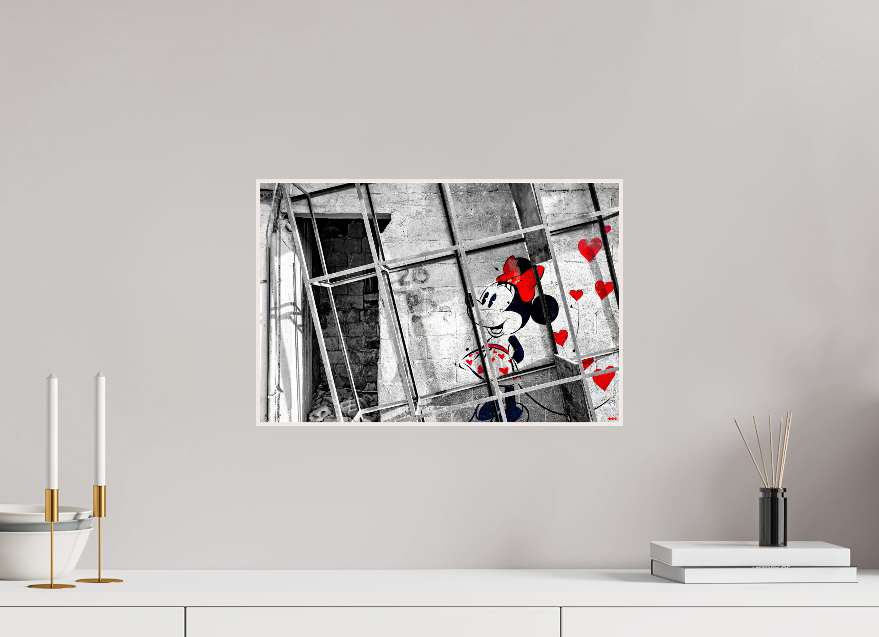 45 x 30 cm, Foto in ArtBox aus Massivholz Ahorn weiß RED³ SCSI Madiar I