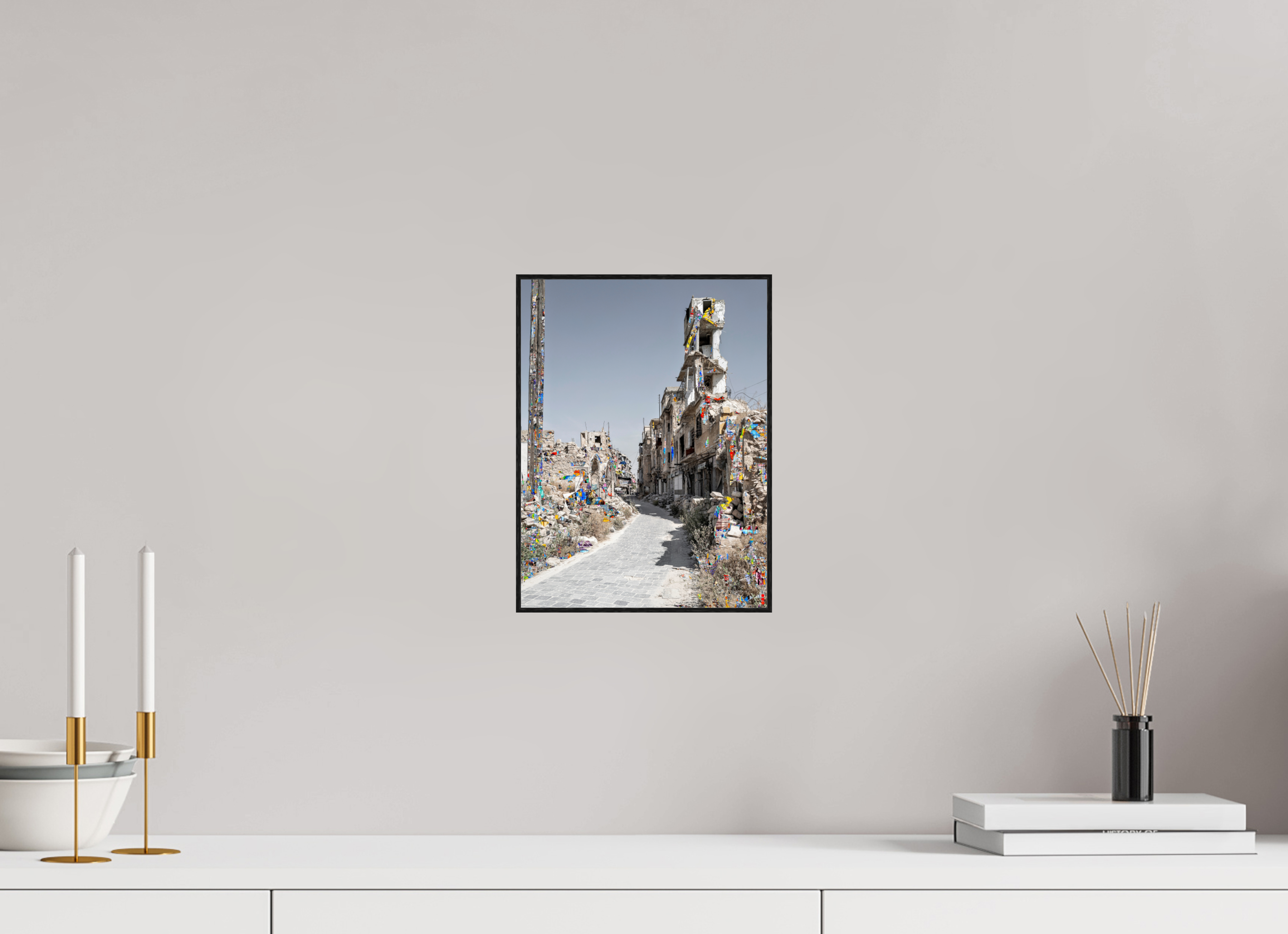 21 x 28 cm, Foto in ArtBox aus Massivholz Eiche schwarz RED³ SCSI Madiha III