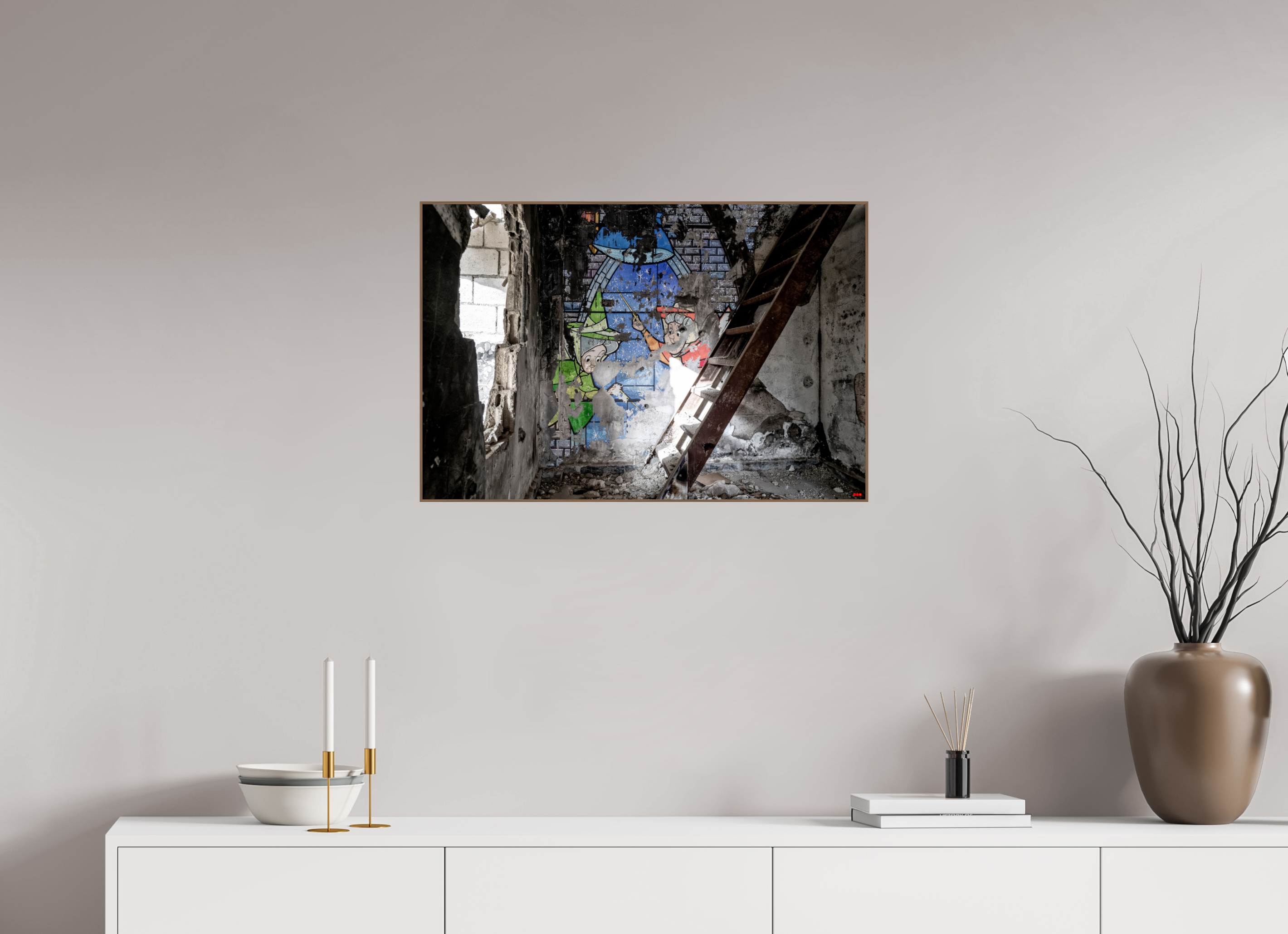 75 x 50 cm, Foto in ArtBox aus Massivholz Nussbaum RED³ SCSI Mazaya I