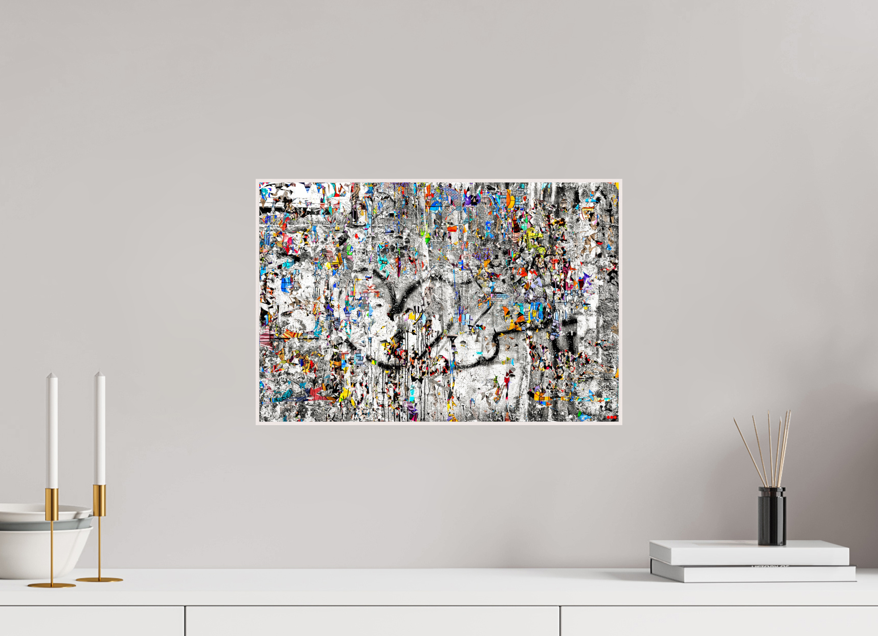 45 x 30 cm, Foto in ArtBox aus Massivholz Ahorn weiß RED³ SCSI Mu&