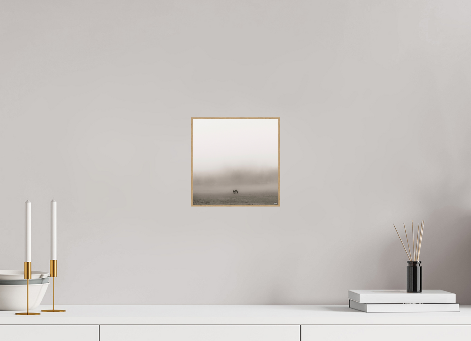 20 x 20 cm, Foto in ArtBox aus Massivholz Eiche natur RED³ PH Mamello II