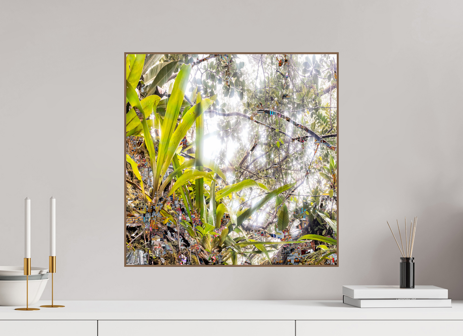 50 x 50 cm, Foto in ArtBox aus Massivholz Nussbaum RED³ HP Amara II