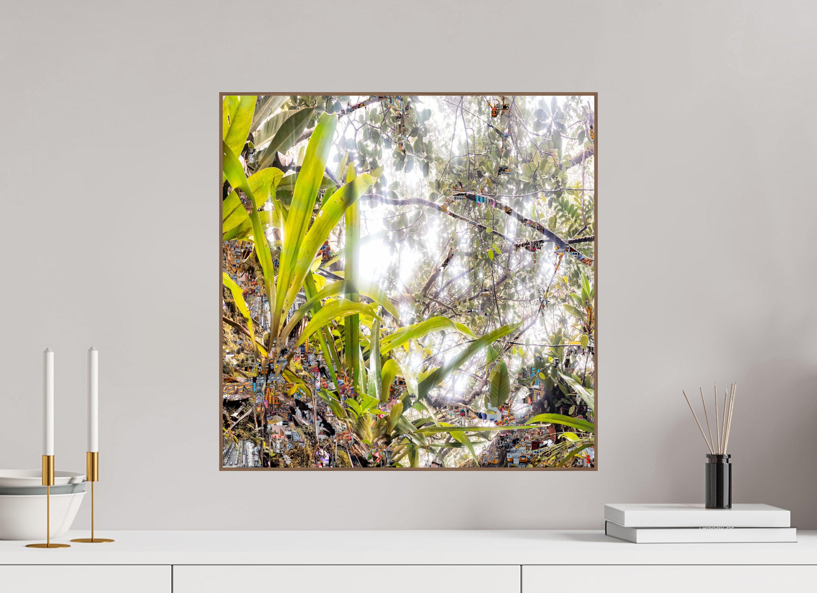 50 x 50 cm, Foto in ArtBox aus Massivholz Nussbaum RED³ HP Amara II