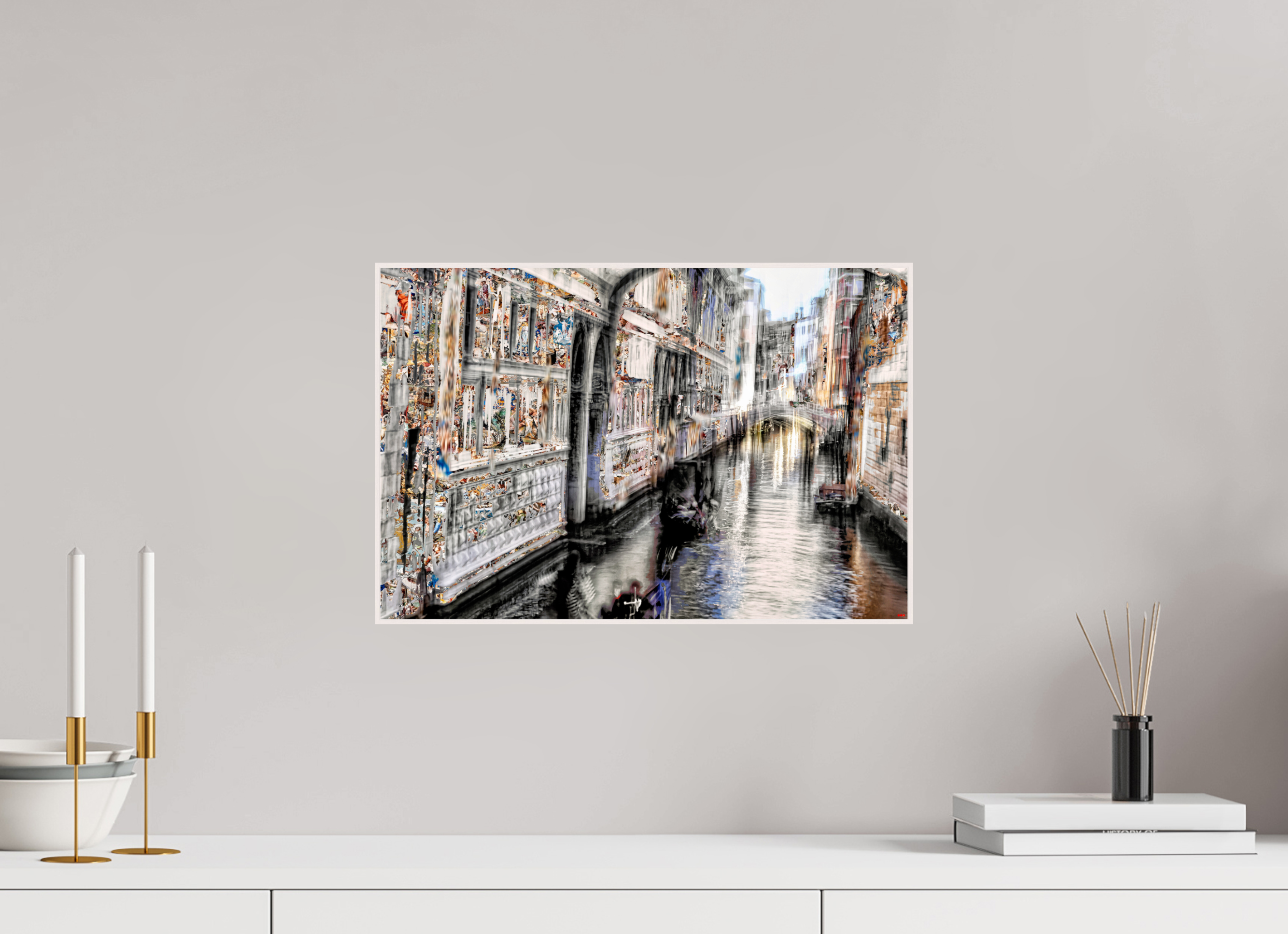 45 x 30 cm, Foto in ArtBox aus Massivholz Ahorn weiß RED³ HP Amari I