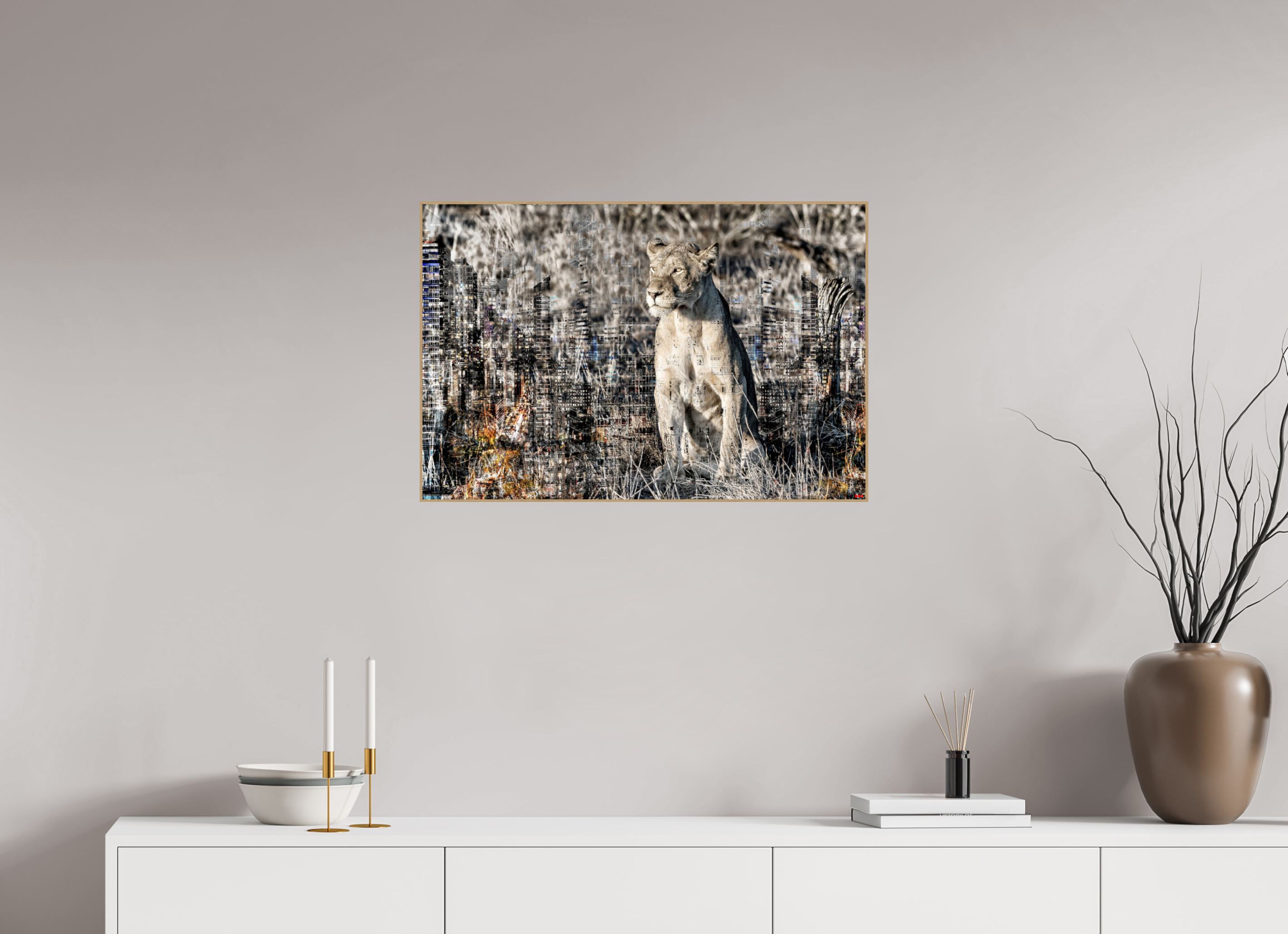 75 x 50 cm, Foto in ArtBox aus Massivholz Eiche natur RED³ WC Adwoa I