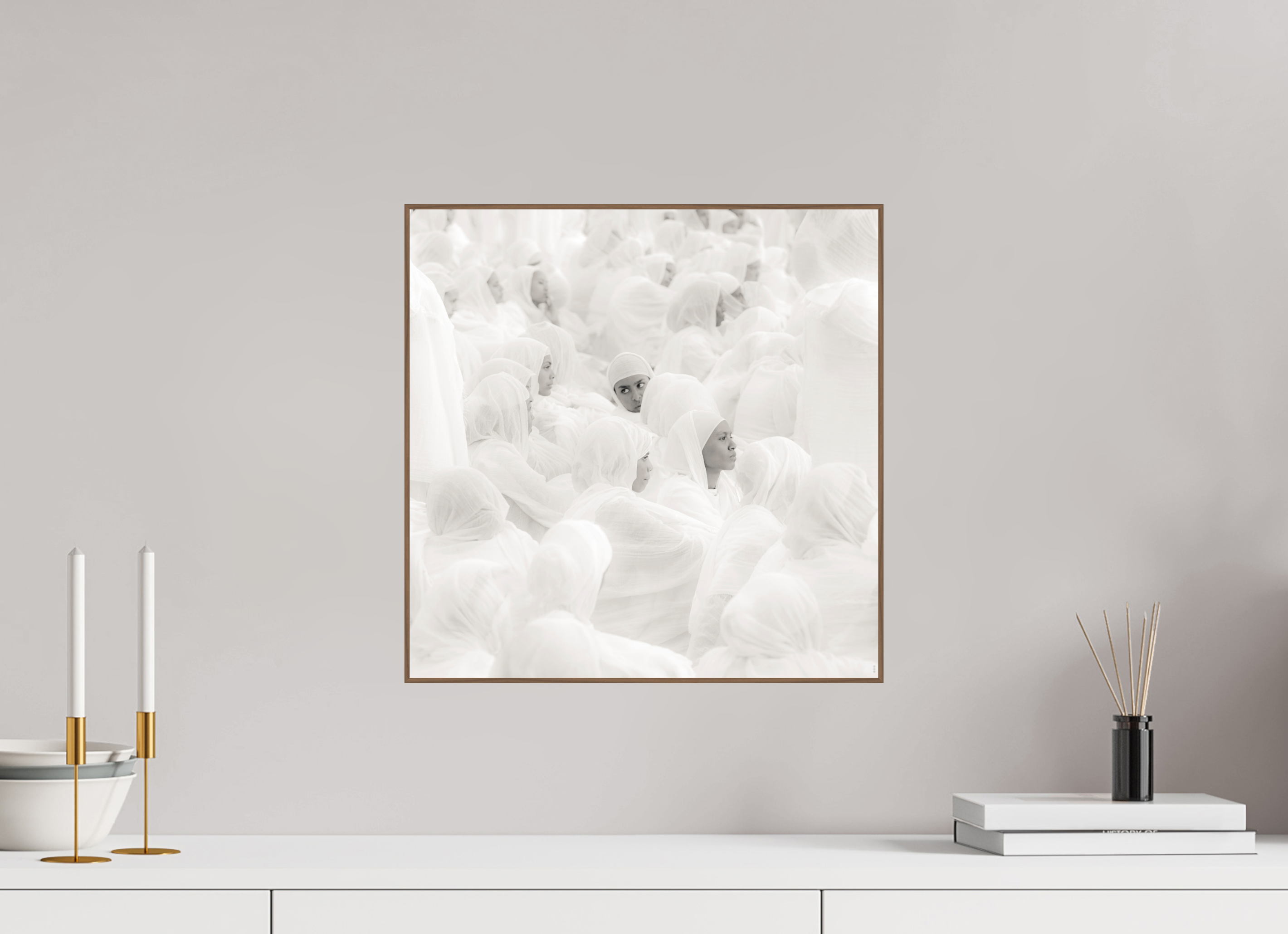 40 x 40 cm, Foto in ArtBox aus Massivholz Nussbaum RED³ PH Malia II