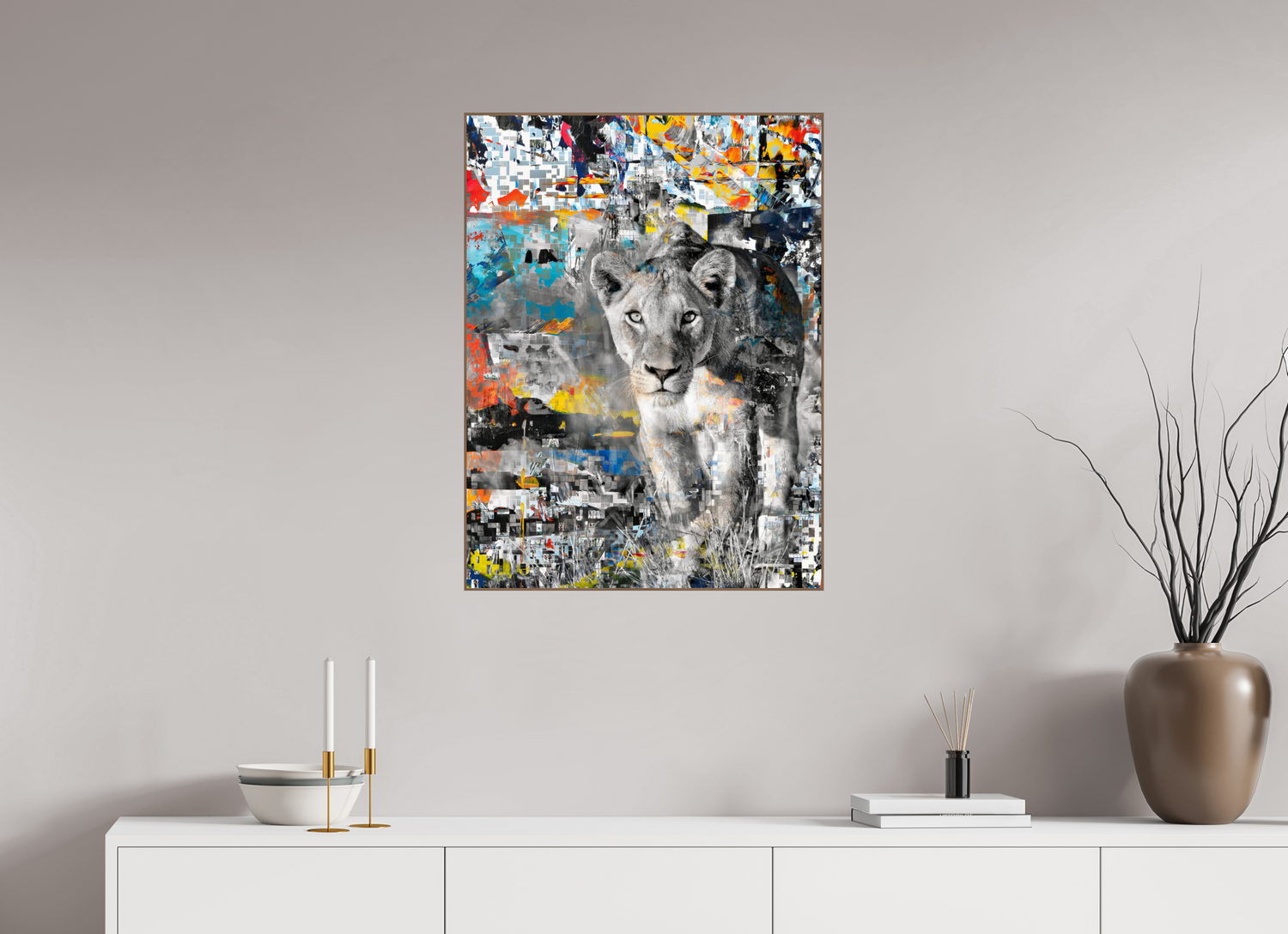 60 x 80 cm, Foto in ArtBox aus Massivholz Nussbaum RED³ Kachine III