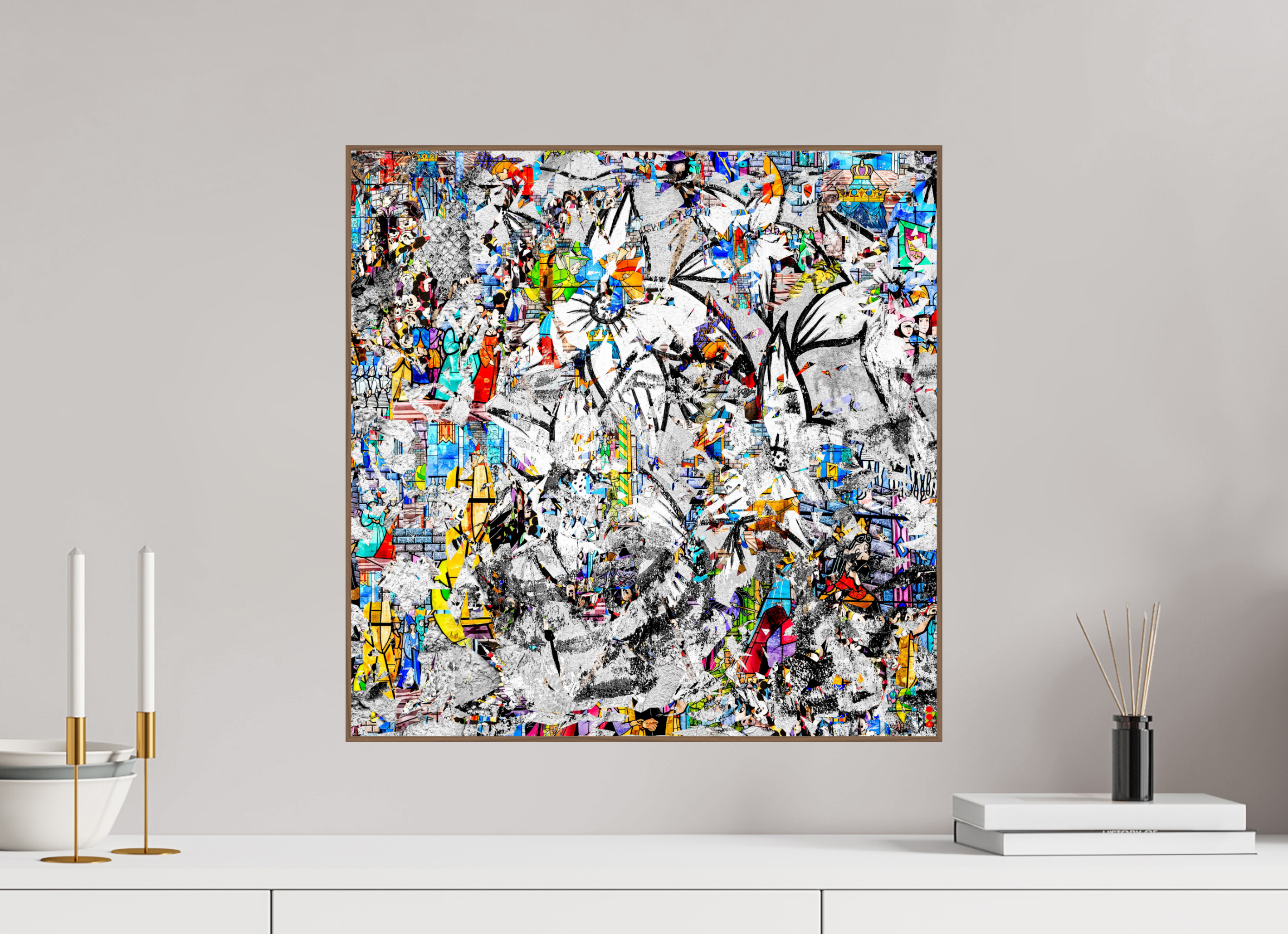 50 x 50 cm, Foto in ArtBox aus Massivholz Nussbaum RED³ SCSI Miraaj II