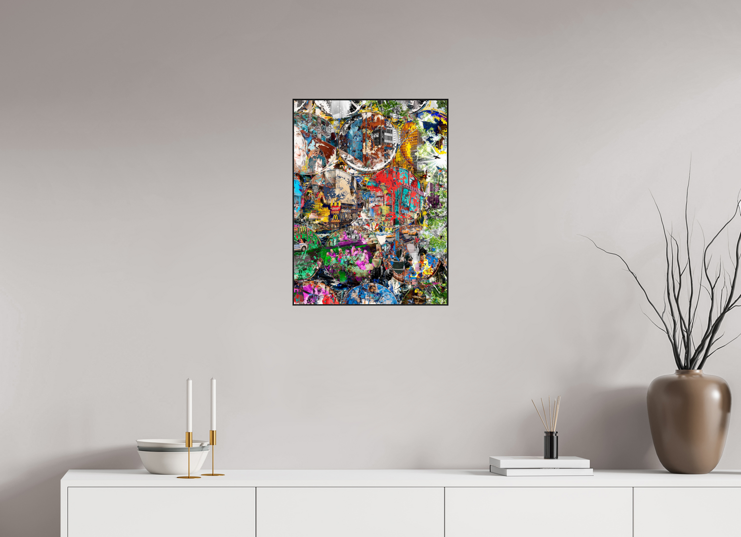 45 x 60 cm, Foto in ArtBox aus Massivholz Eiche schwarz RED³ HP Winston churchills boy III