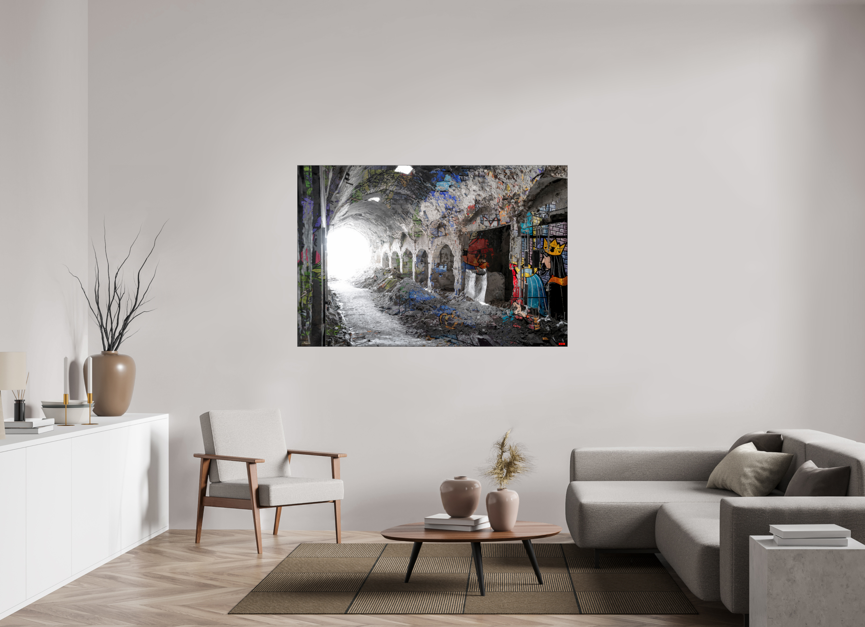 163,9 x 110 cm, Slimline Einfassung schwarz unter 2mm Acrylglas FA SCSI Maysa I