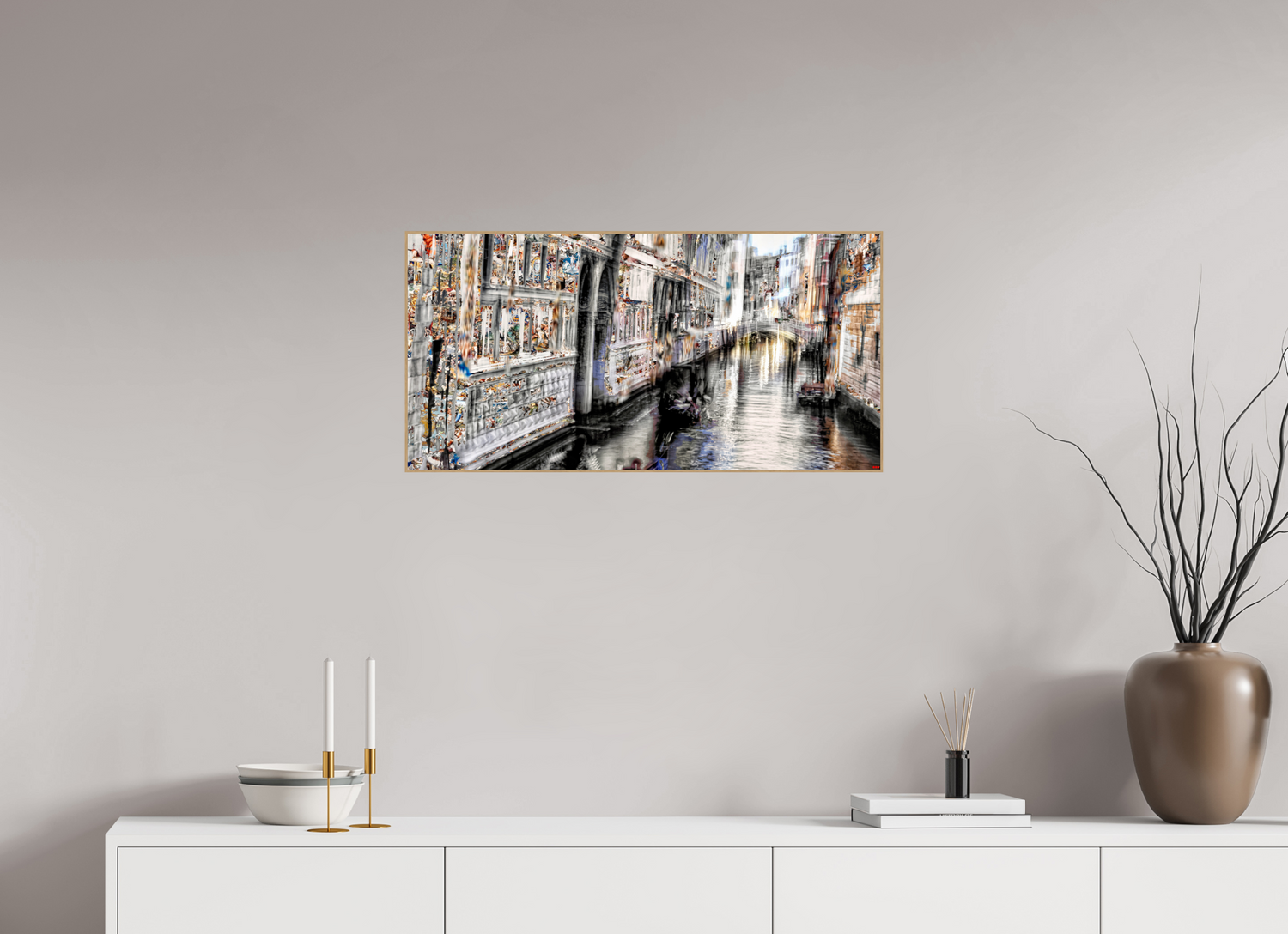 80 x 40 cm, Foto in ArtBox aus Massivholz Eiche natur RED³ HP Amari V