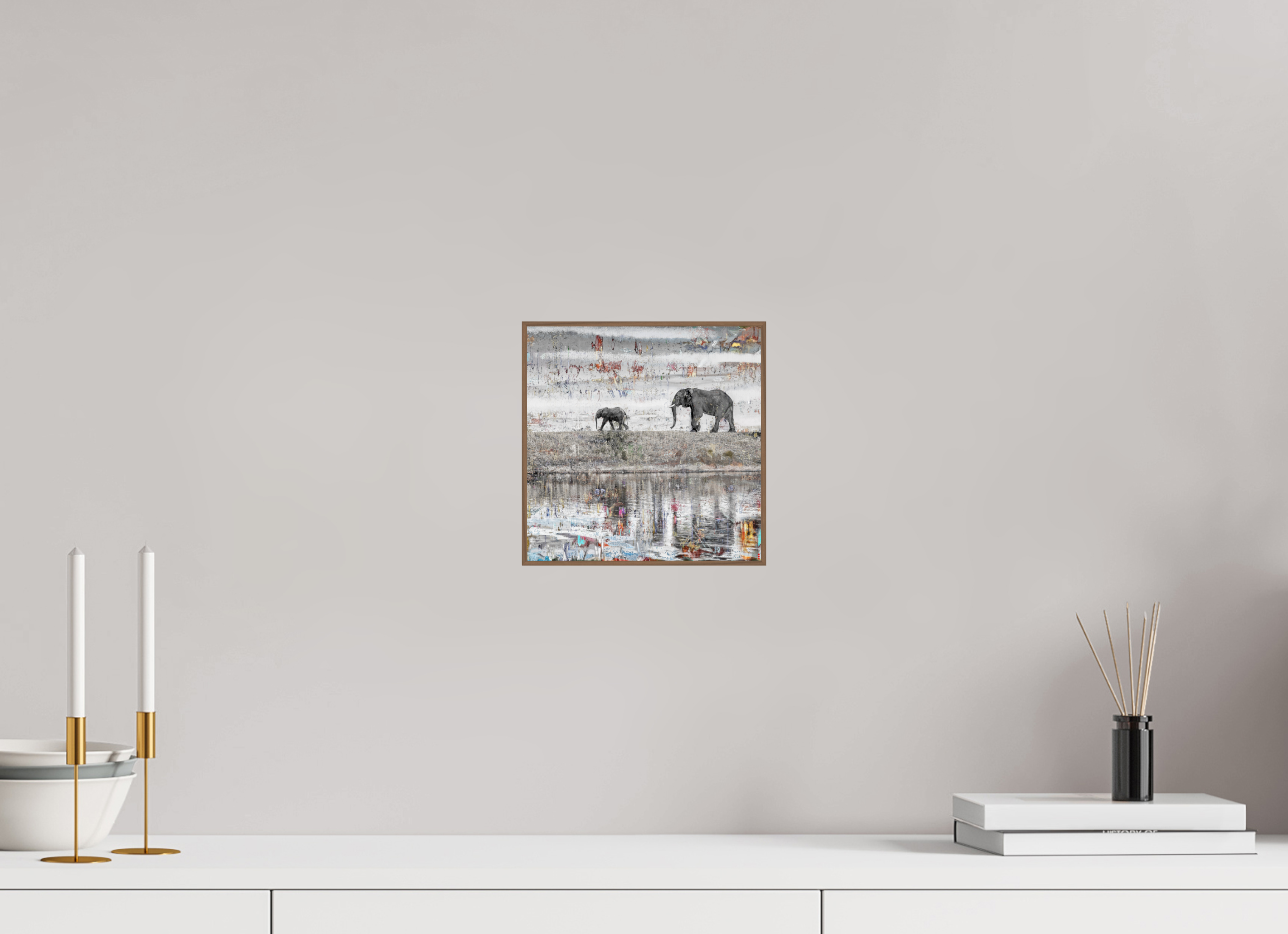 20 x 20 cm, Foto in ArtBox aus Massivholz Nussbaum RED³ WC Akuji II