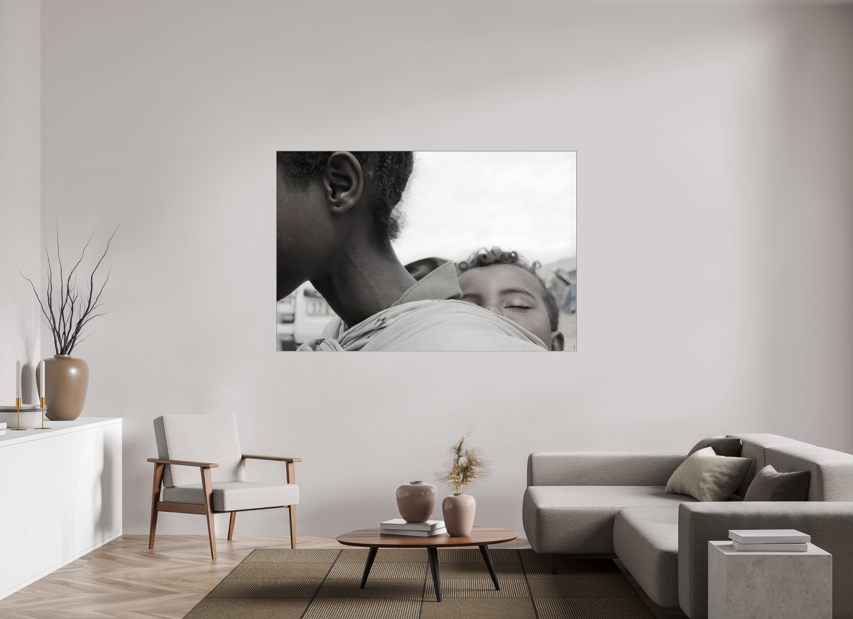 180 x 120 cm, Slimline Einfassung schwarz unter 2mm Acrylglas FA PH Machui I