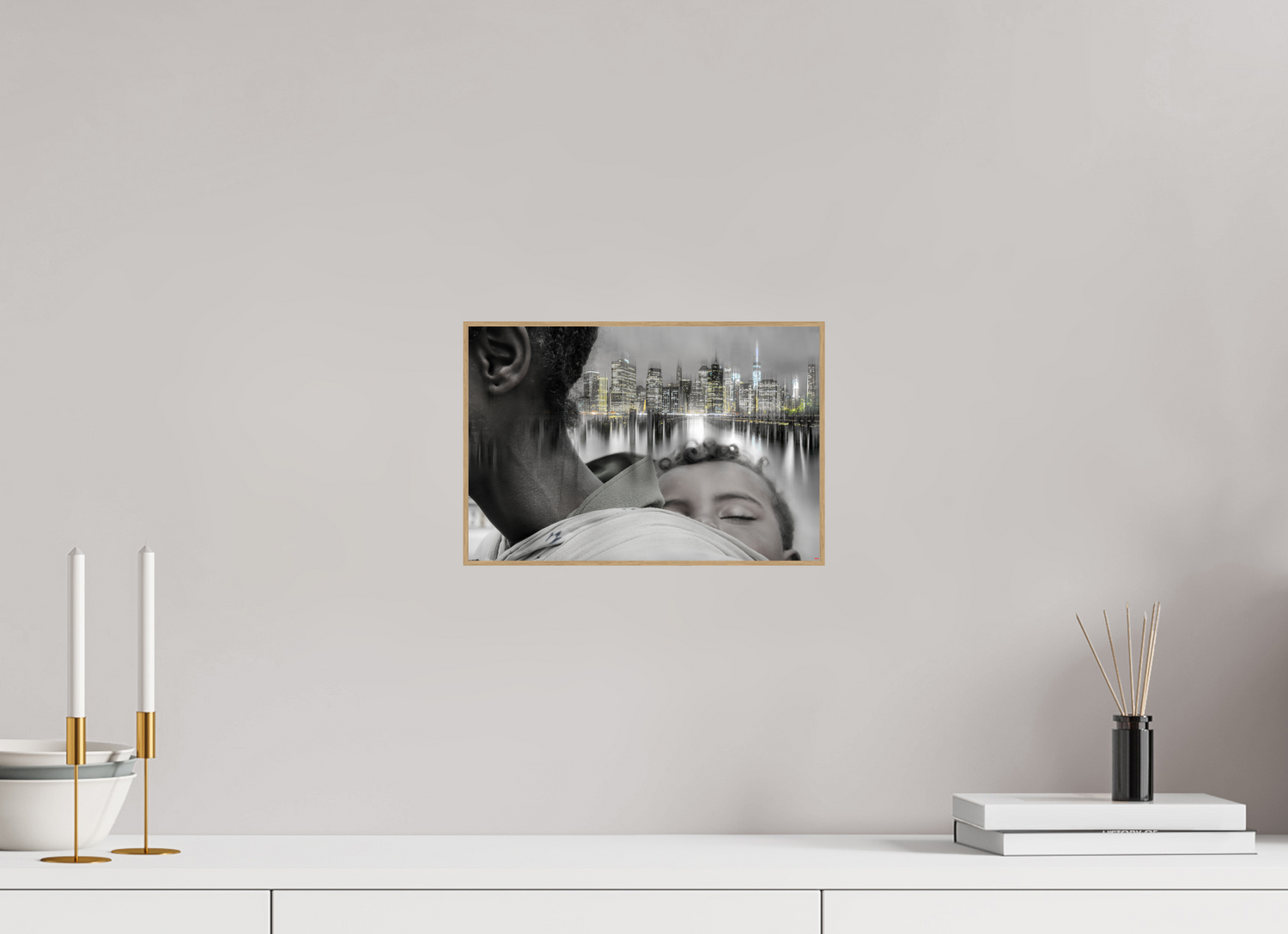 30 x 20 cm, Foto in ArtBox aus Massivholz Eiche natur RED³ HP Aisha I