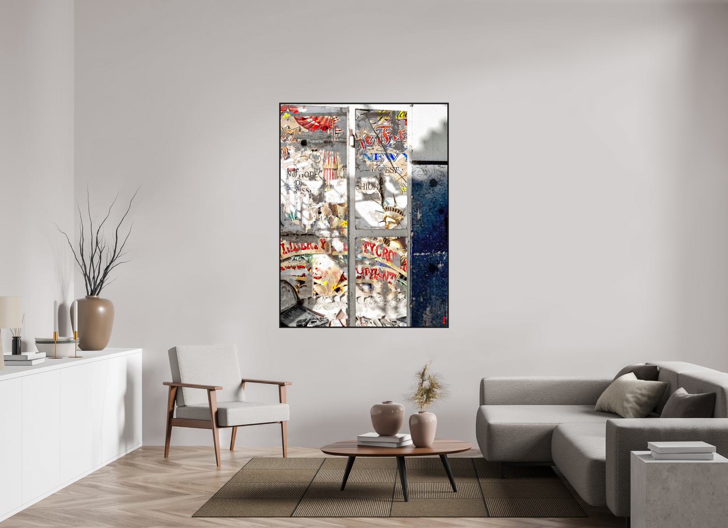 120 x 160 cm, Schattenfugen-Rahmen schwarz &amp; 2mm Acrylglas FA SCSI Malahat III