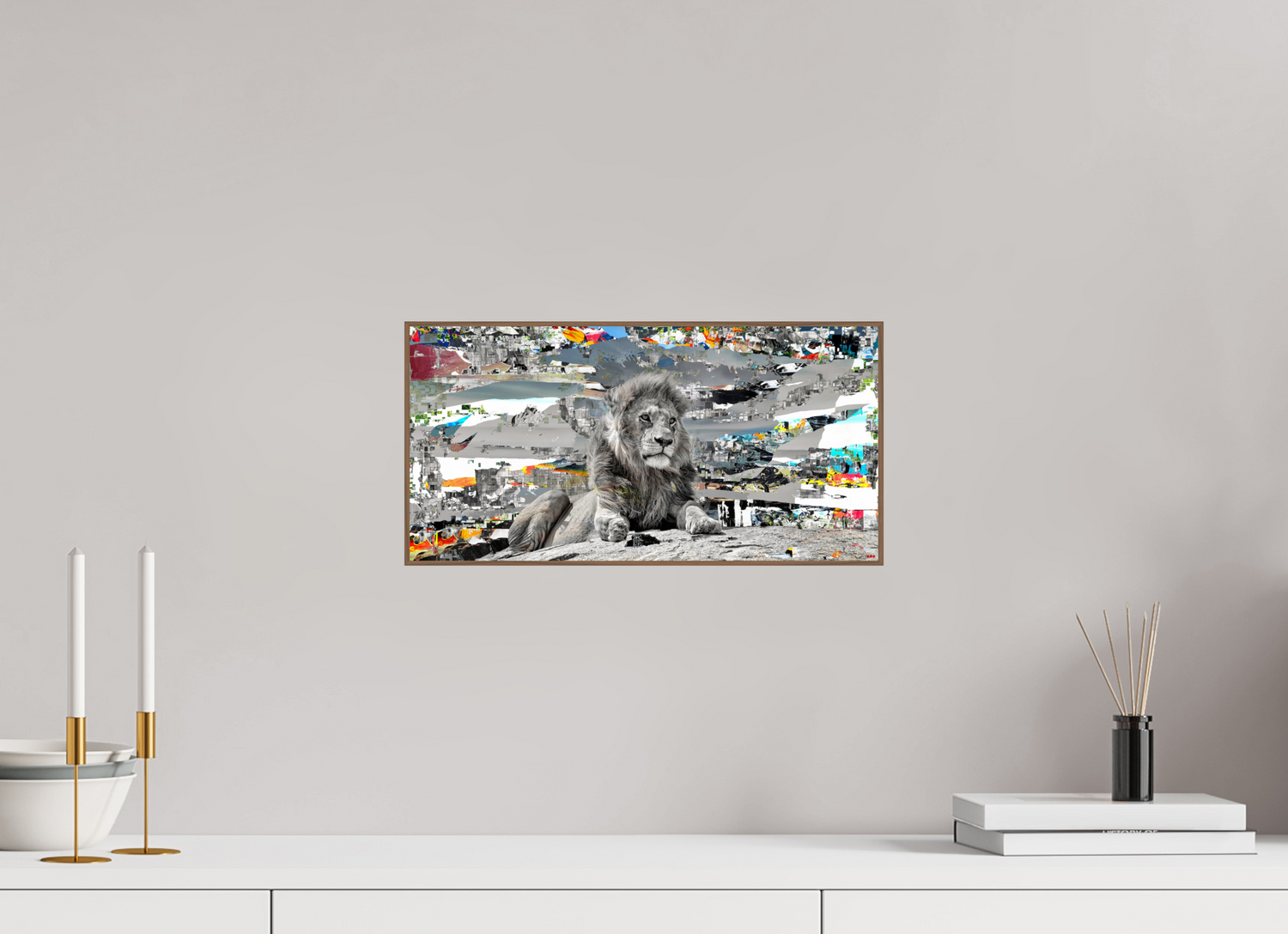 40 x 20 cm, Foto in ArtBox aus Massivholz Nussbaum RED³ WC Jabari V