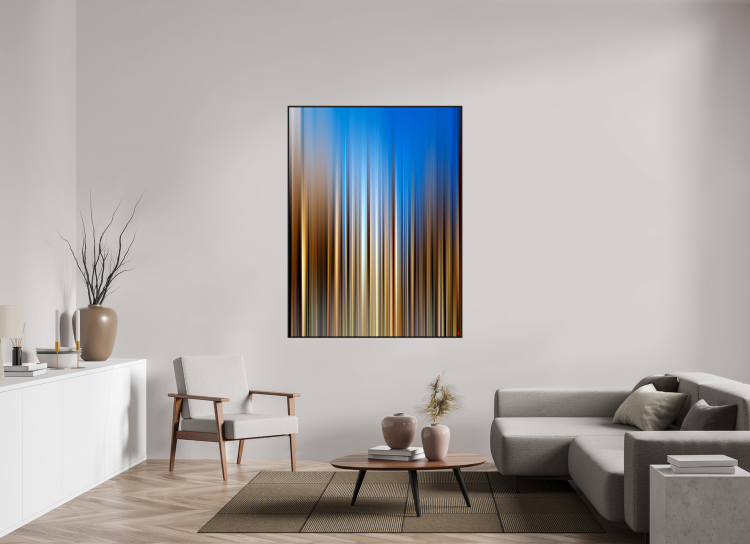 120 x 160 cm, Schattenfugen-Rahmen schwarz &amp; 2mm Acrylglas FA PH Ayondele III