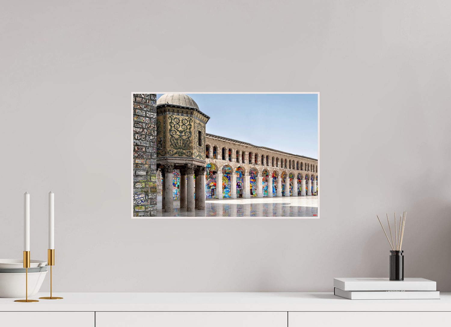 45 x 30 cm, Foto in ArtBox aus Massivholz Ahorn weiß RED³ SCSI Mazin I