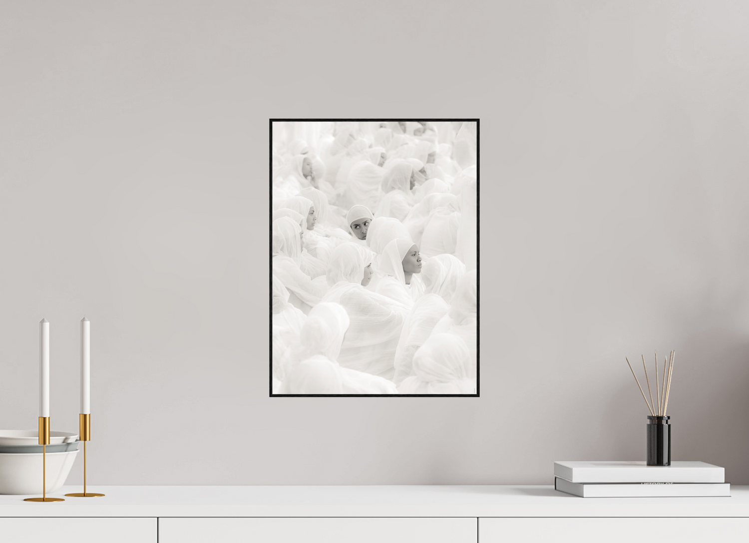 30 x 40 cm, Foto in ArtBox aus Massivholz Eiche schwarz RED³ PH Malia III