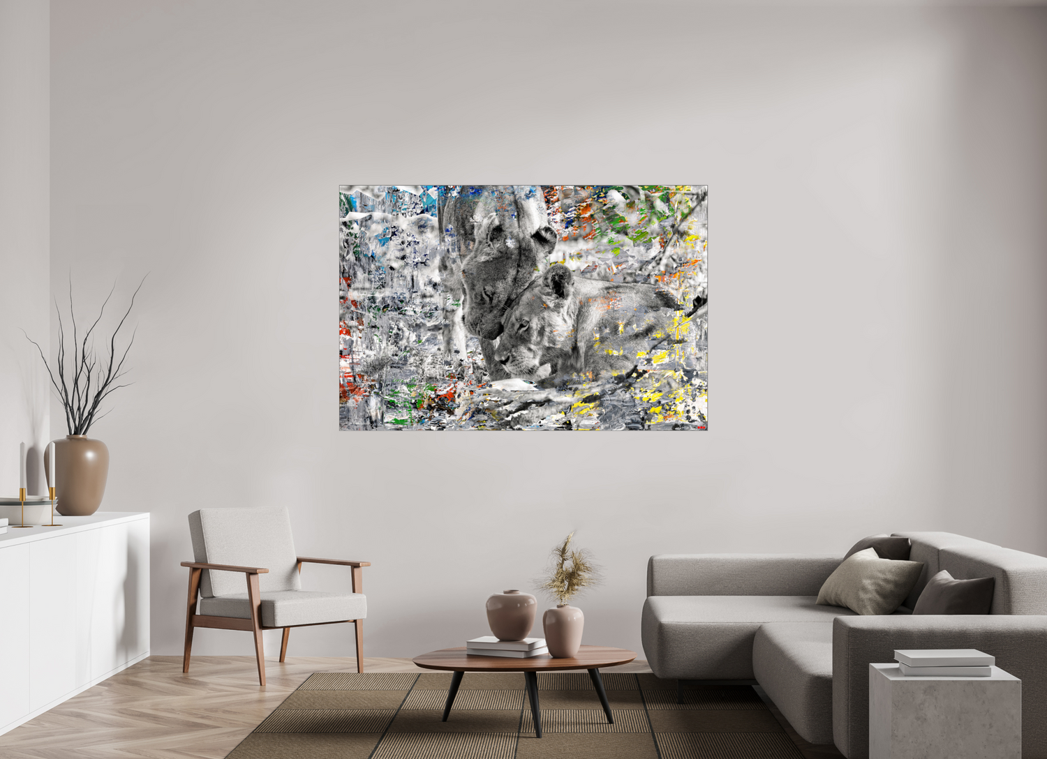 180 x 120 cm, Slimline Einfassung schwarz unter 2mm Acrylglas FA WC Layamaya I