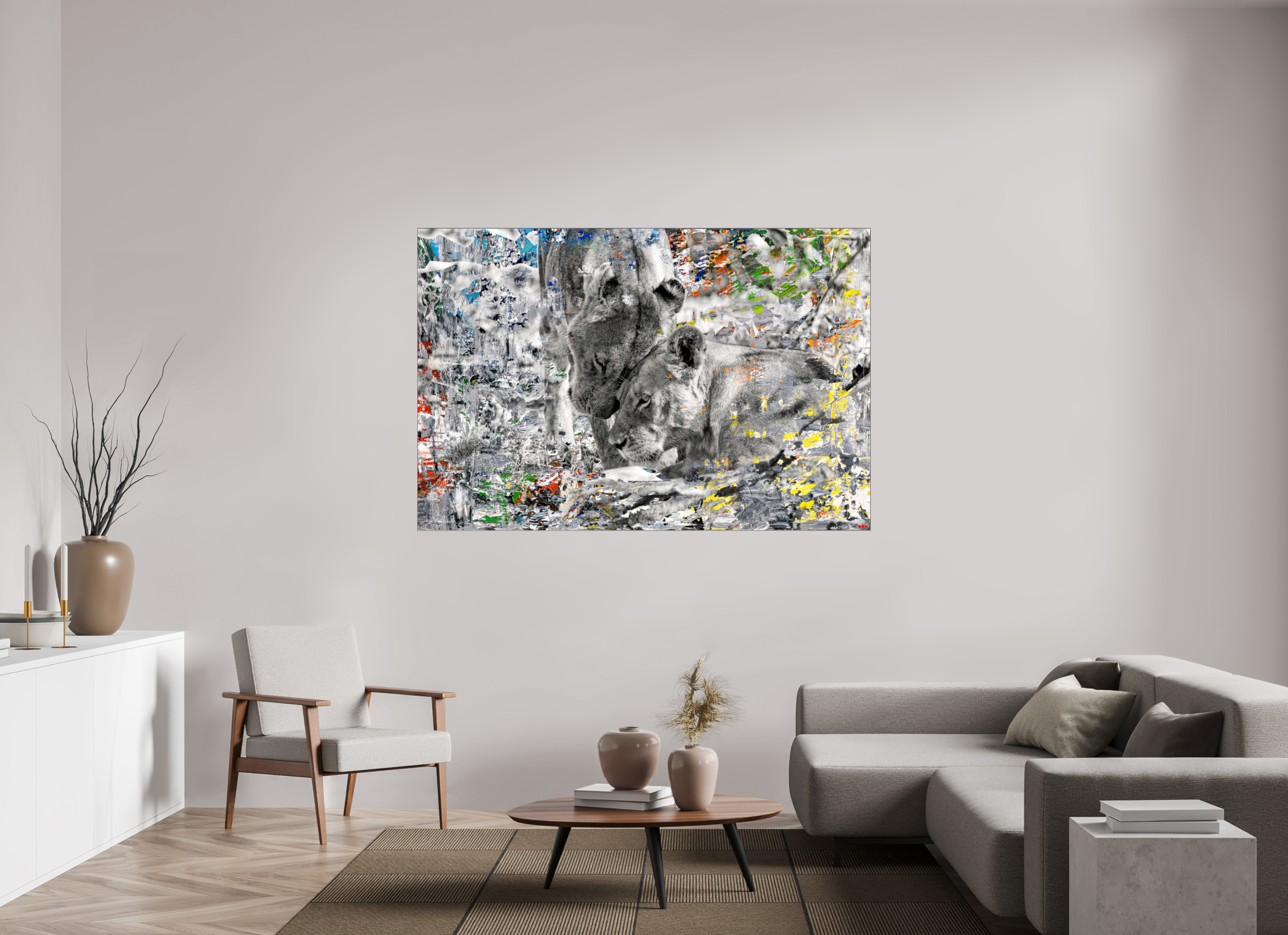 180 x 120 cm, Slimline Einfassung schwarz unter 2mm Acrylglas FA WC Layamaya I