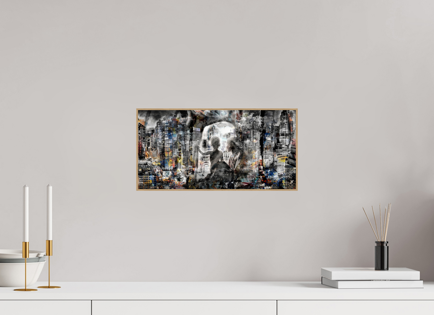 40 x 20 cm, Foto in ArtBox aus Massivholz Eiche natur RED³ HP Sukama V