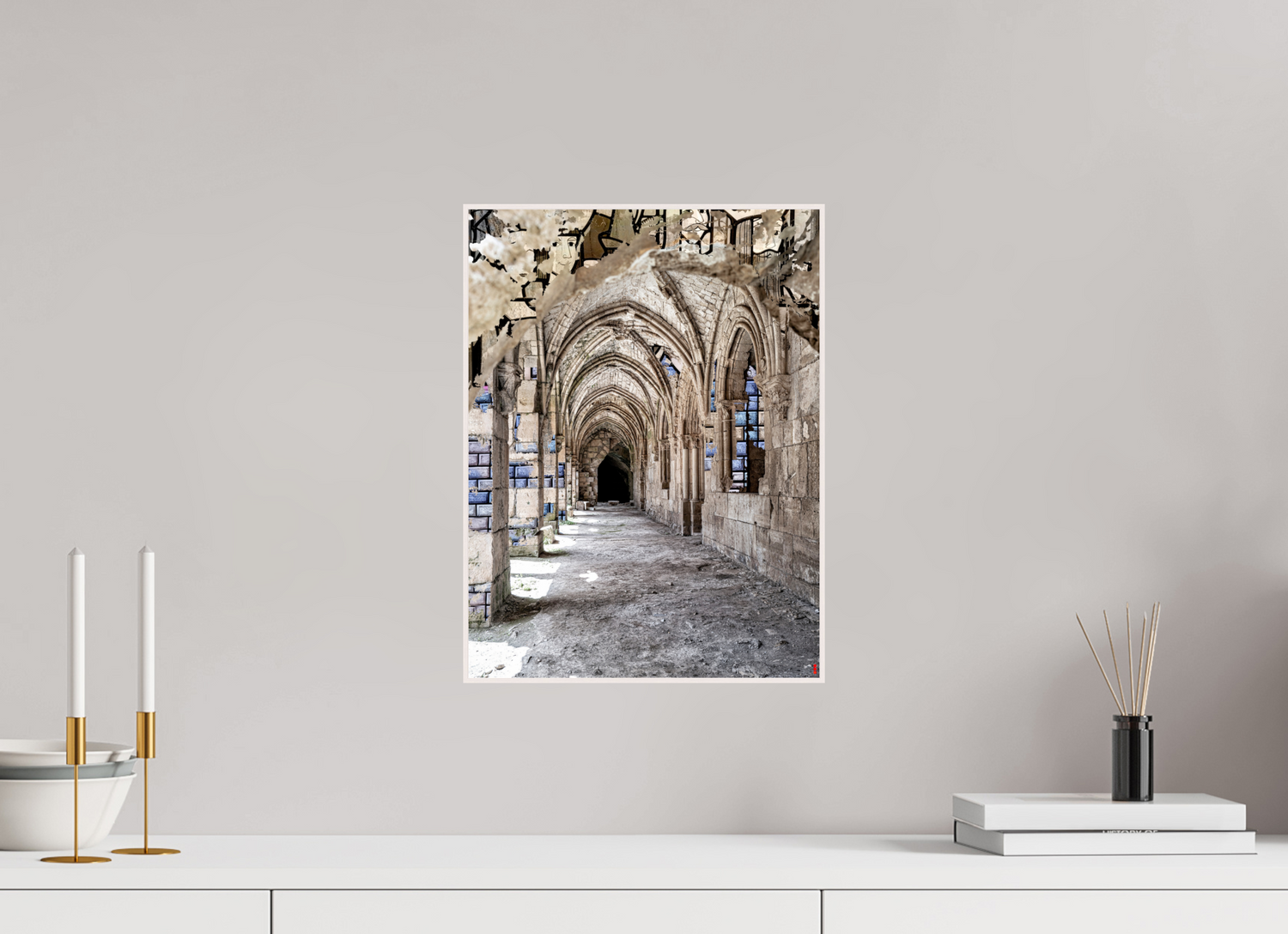 30 x 40 cm, Foto in ArtBox aus Massivholz Ahorn weiß RED³ SCSI Mehdiya III