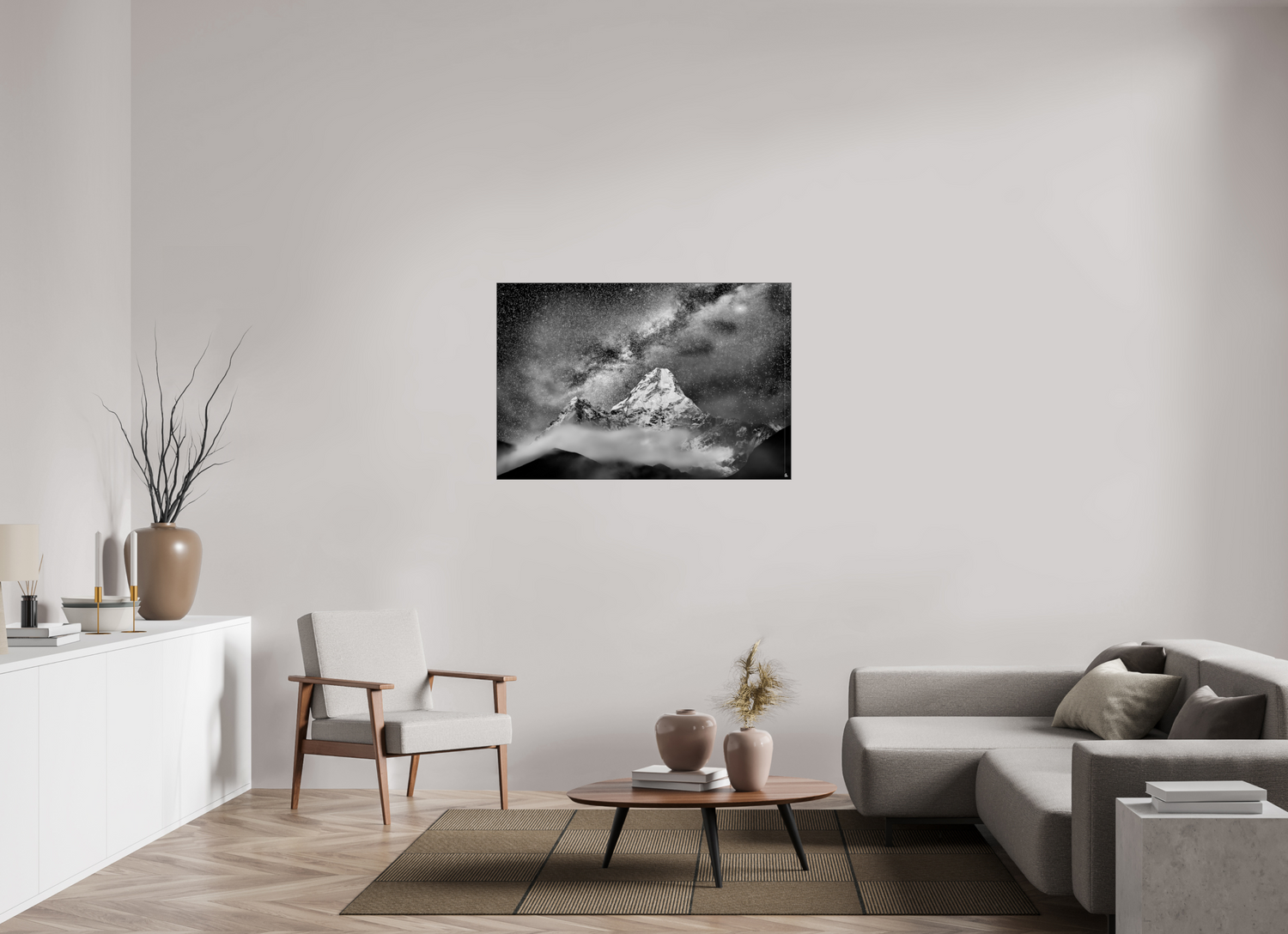 120 x 80 cm, Slimline Einfassung schwarz unter 2mm Acrylglas FA PH Sherab I