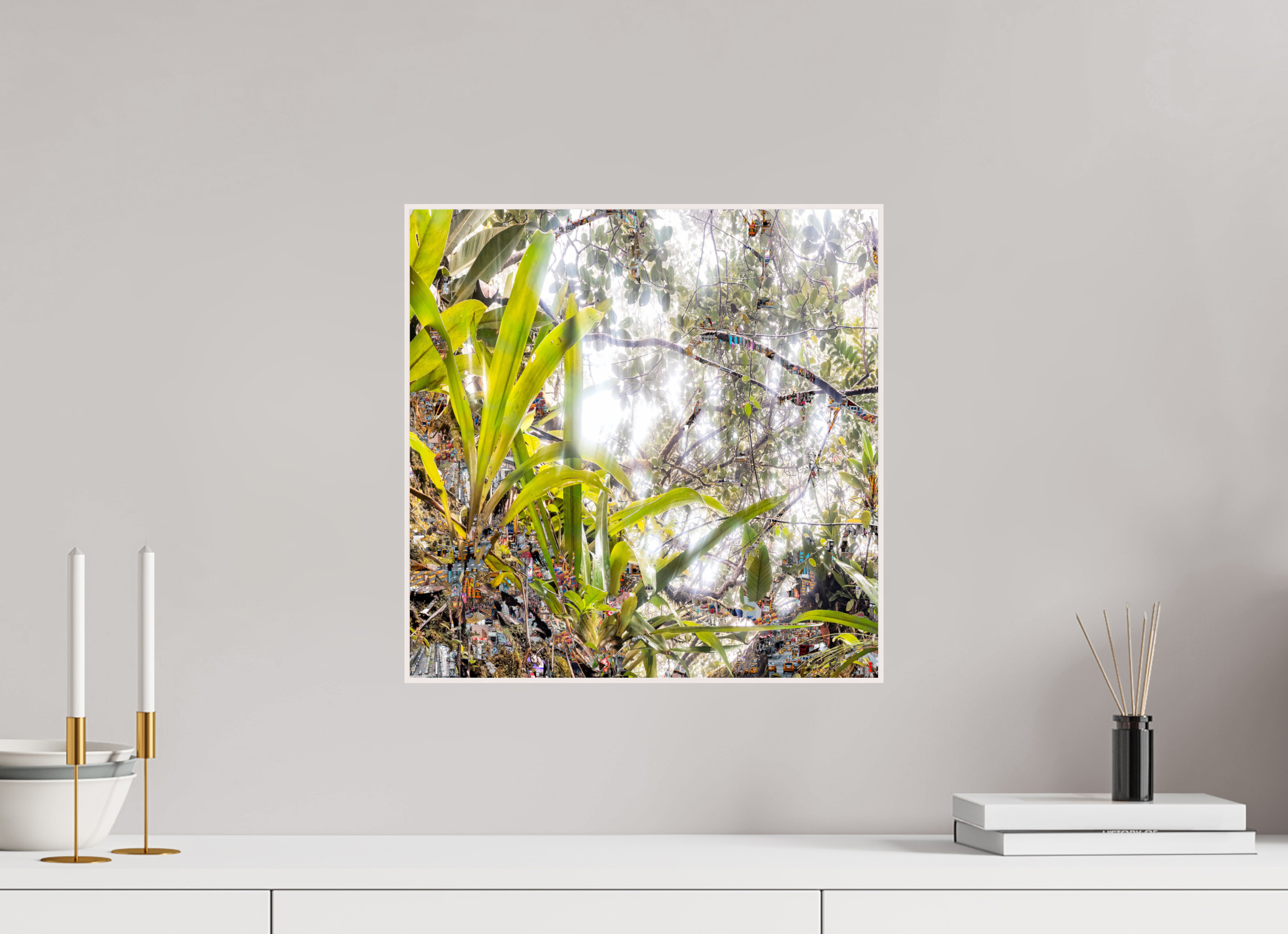 40 x 40 cm, Foto in ArtBox aus Massivholz Ahorn weiß RED³ HP Amara II