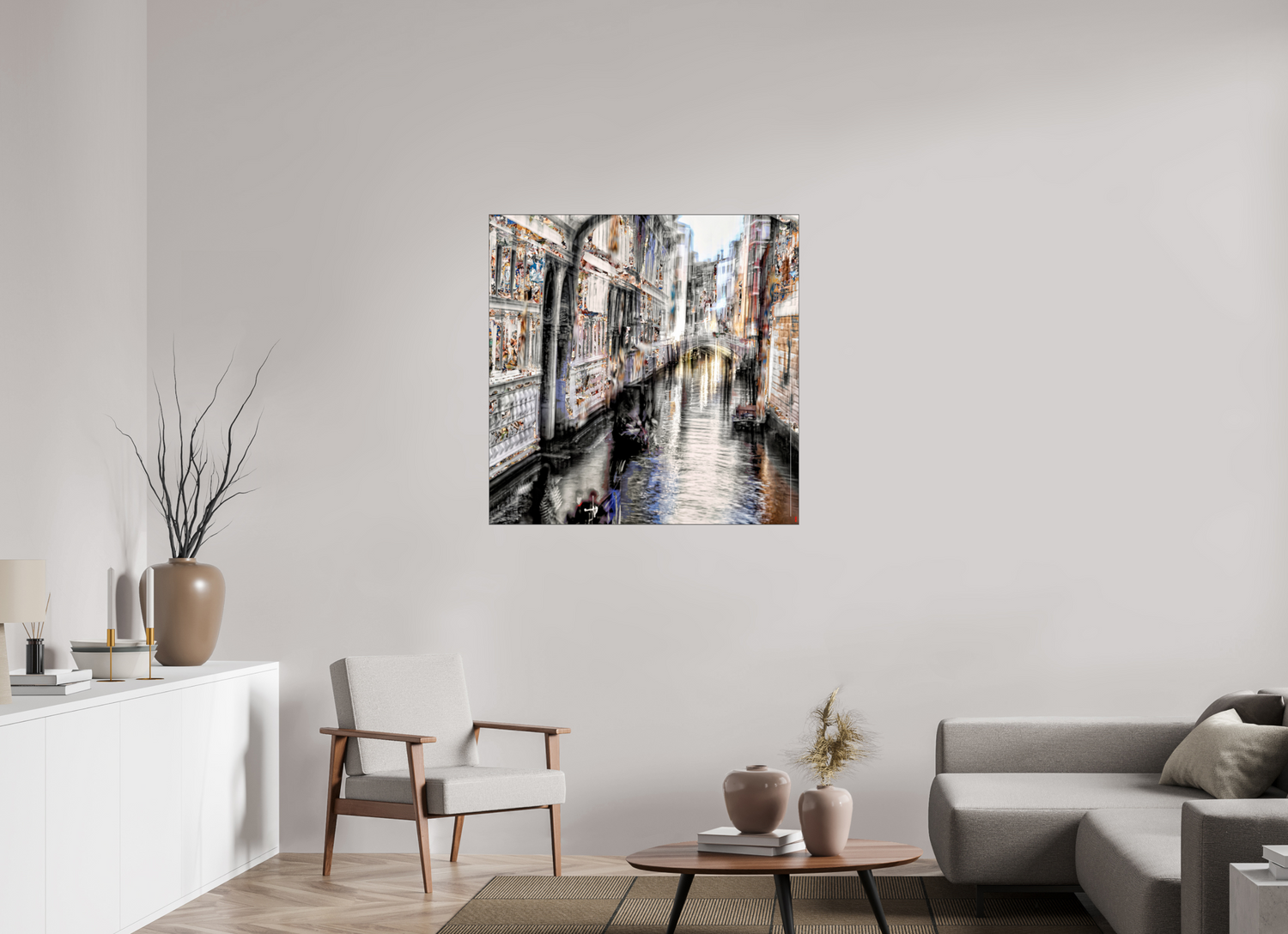 100 x 100 cm, Slimline Einfassung schwarz unter 2mm Acrylglas FA HP Amari II