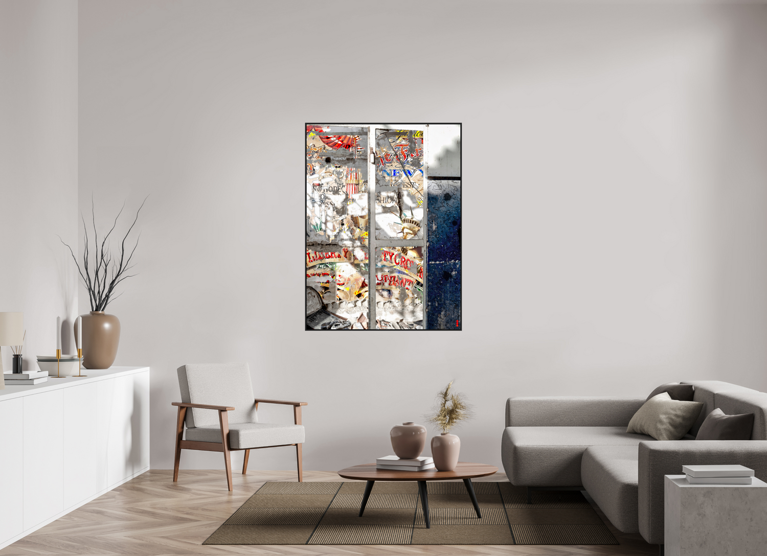 105 x 140 cm, Schattenfugen-Rahmen schwarz &amp; 2mm Acrylglas FA SCSI Malahat III