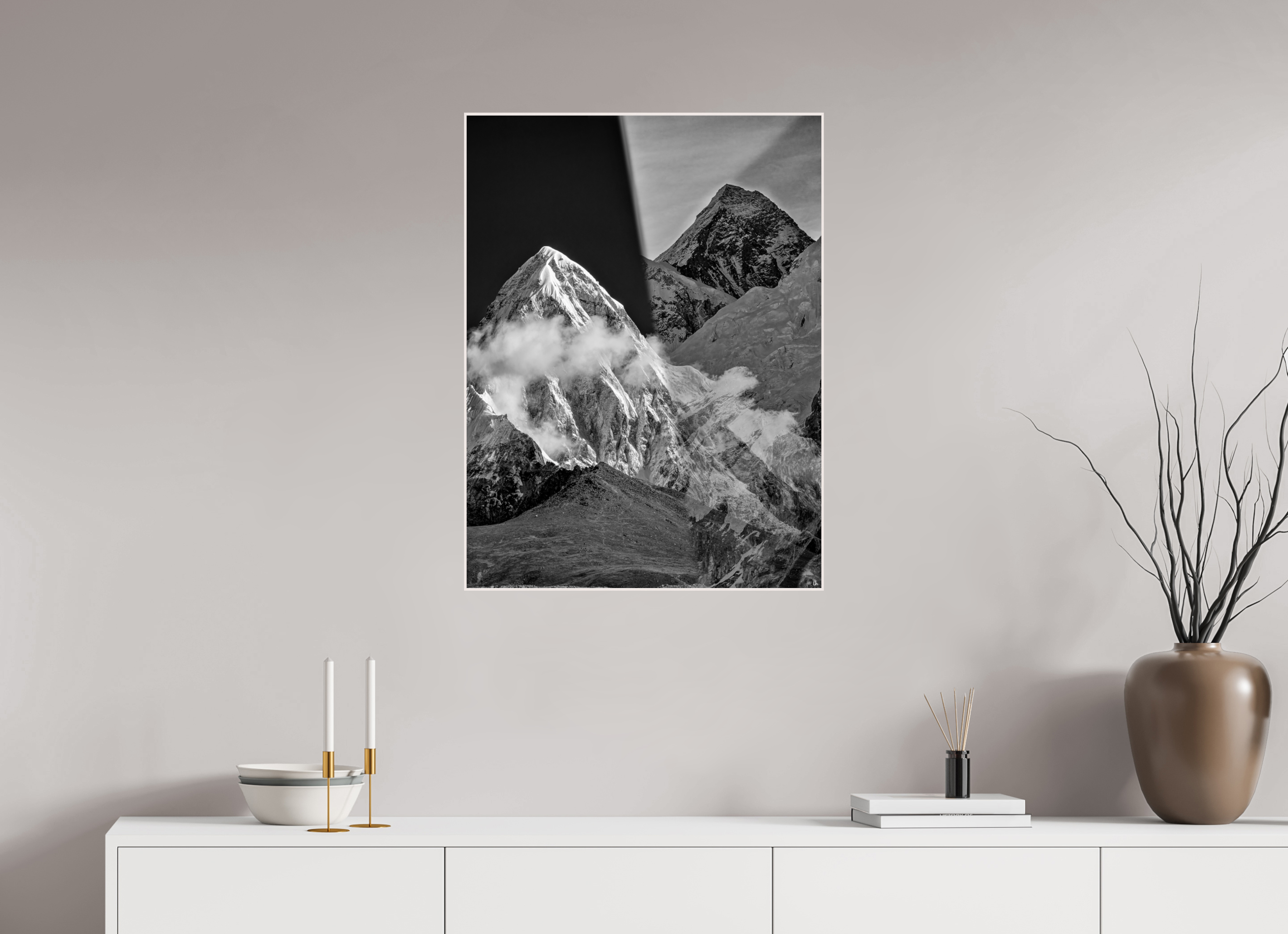 60 x 80 cm, Foto in ArtBox aus Massivholz Ahorn weiß RED³ Sampa III