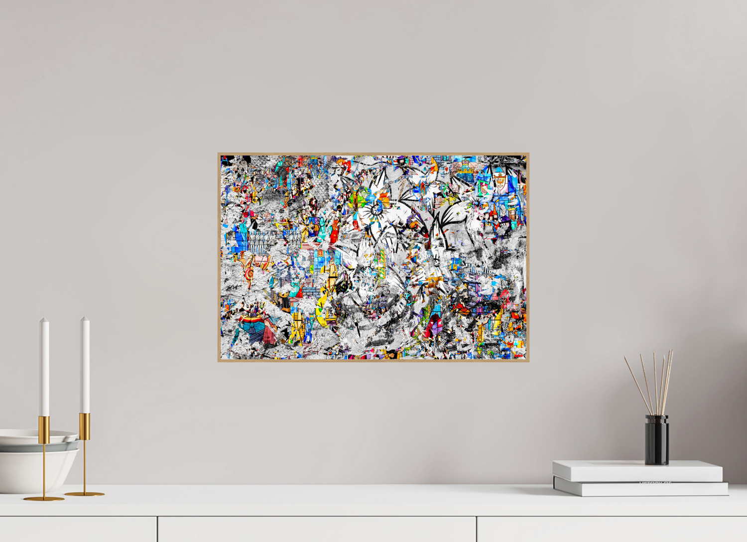 45 x 30 cm, Foto in ArtBox aus Massivholz Eiche natur RED³ SCSI Miraaj I