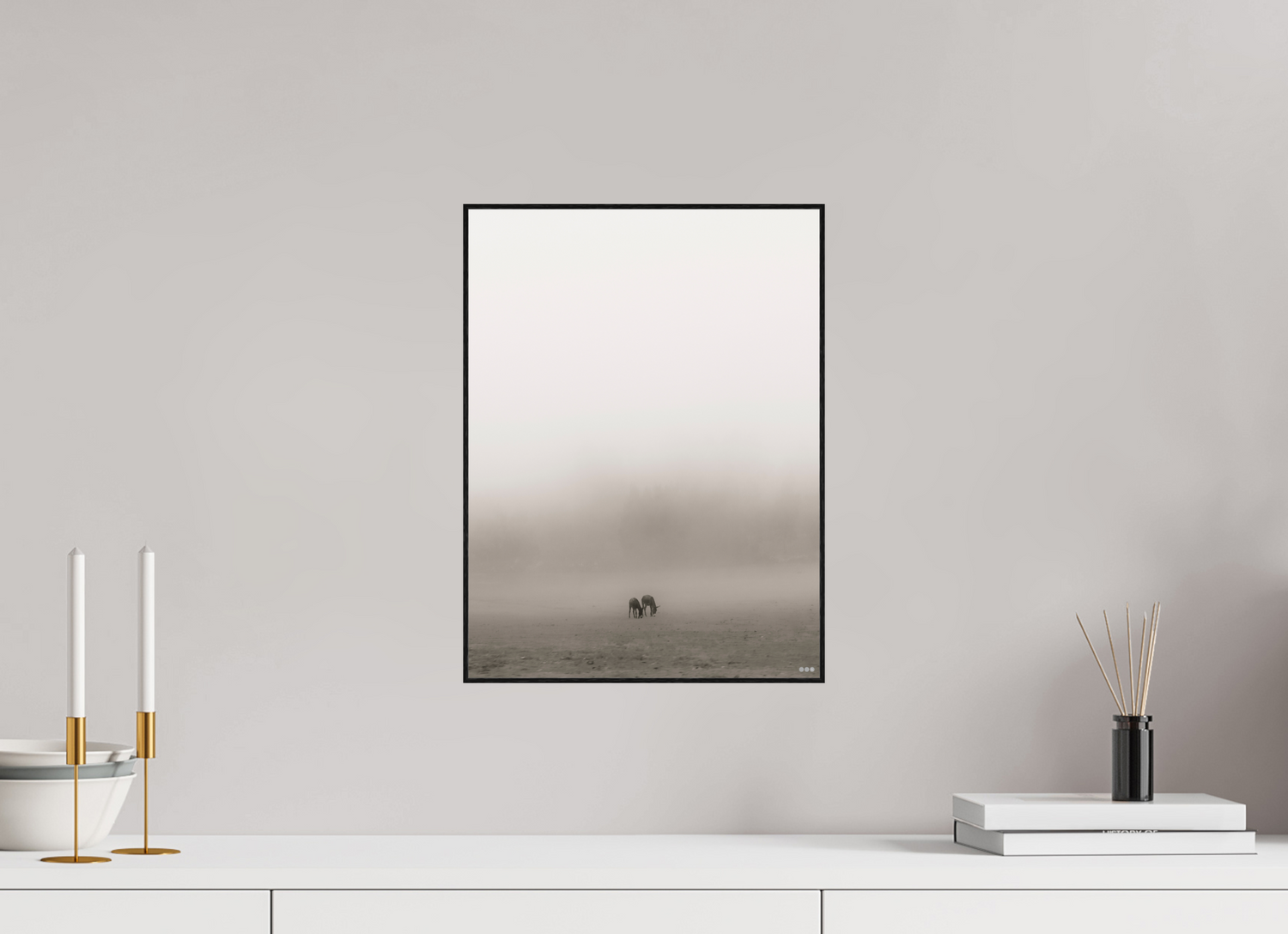 30 x 40 cm, Foto in ArtBox aus Massivholz Eiche schwarz RED³ PH Mamello III