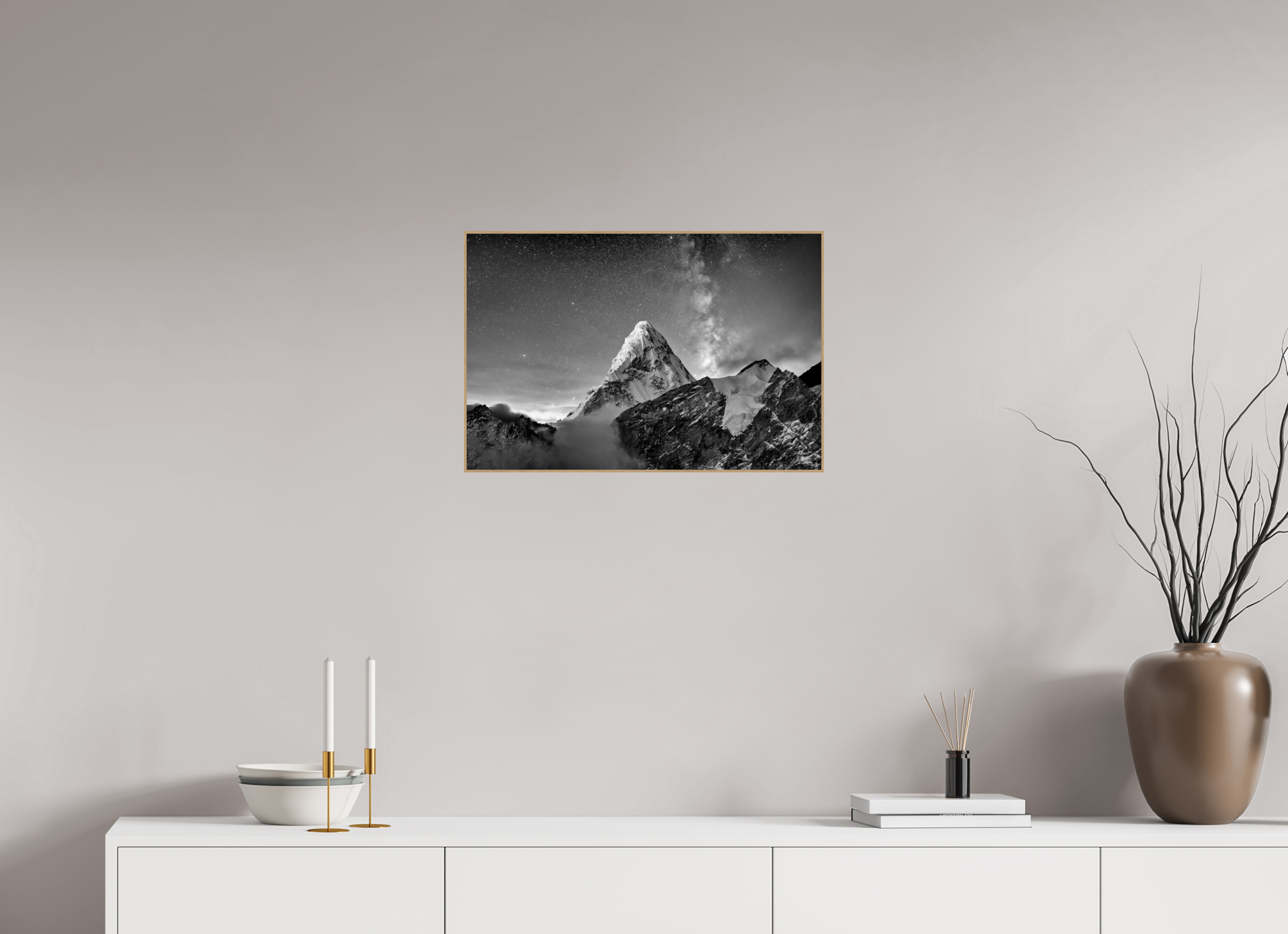 60 x 40 cm, Foto in ArtBox aus Massivholz Eiche natur RED³ PH Sujata I