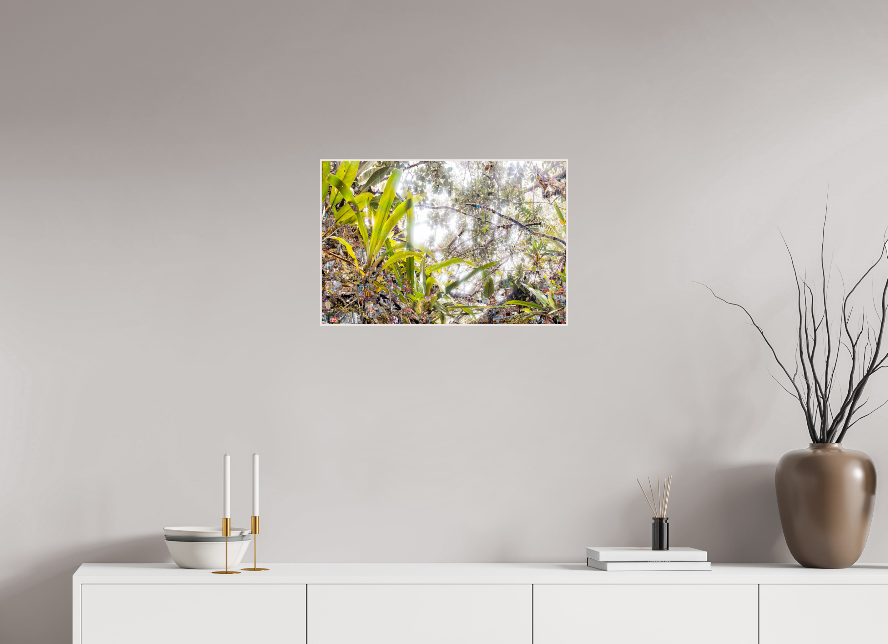 60 x 40 cm, Foto in ArtBox aus Massivholz Ahorn weiß RED³ HP Amara I