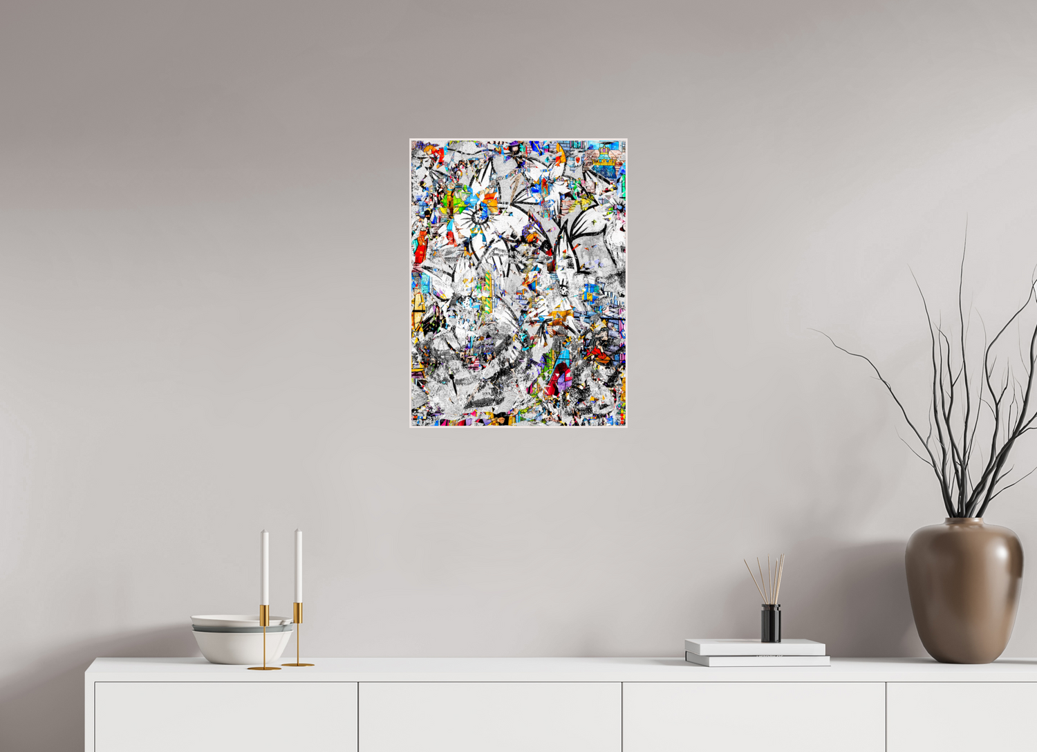 45 x 60 cm, Foto in ArtBox aus Massivholz Ahorn weiß RED³ SCSI Miraaj III