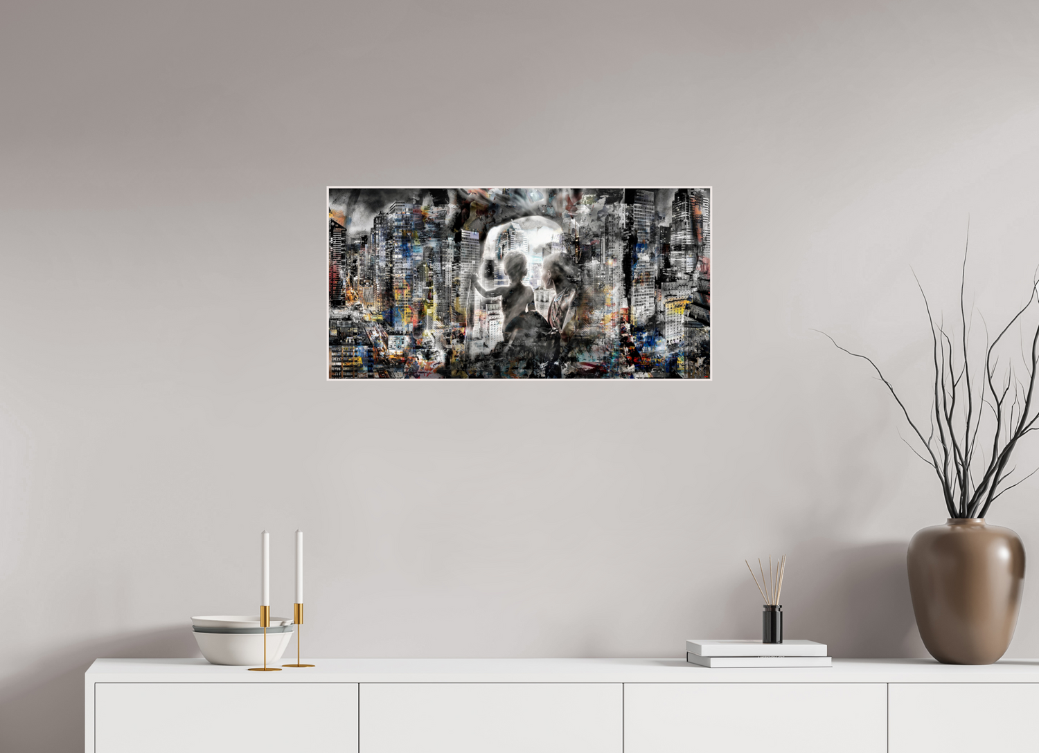 80 x 40 cm, Foto in ArtBox aus Massivholz Ahorn weiß RED³ HP Sukama V