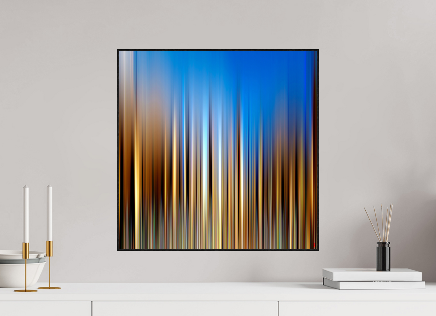 50 x 50 cm, Foto in ArtBox aus Massivholz Eiche schwarz RED³ PH Ayondele II