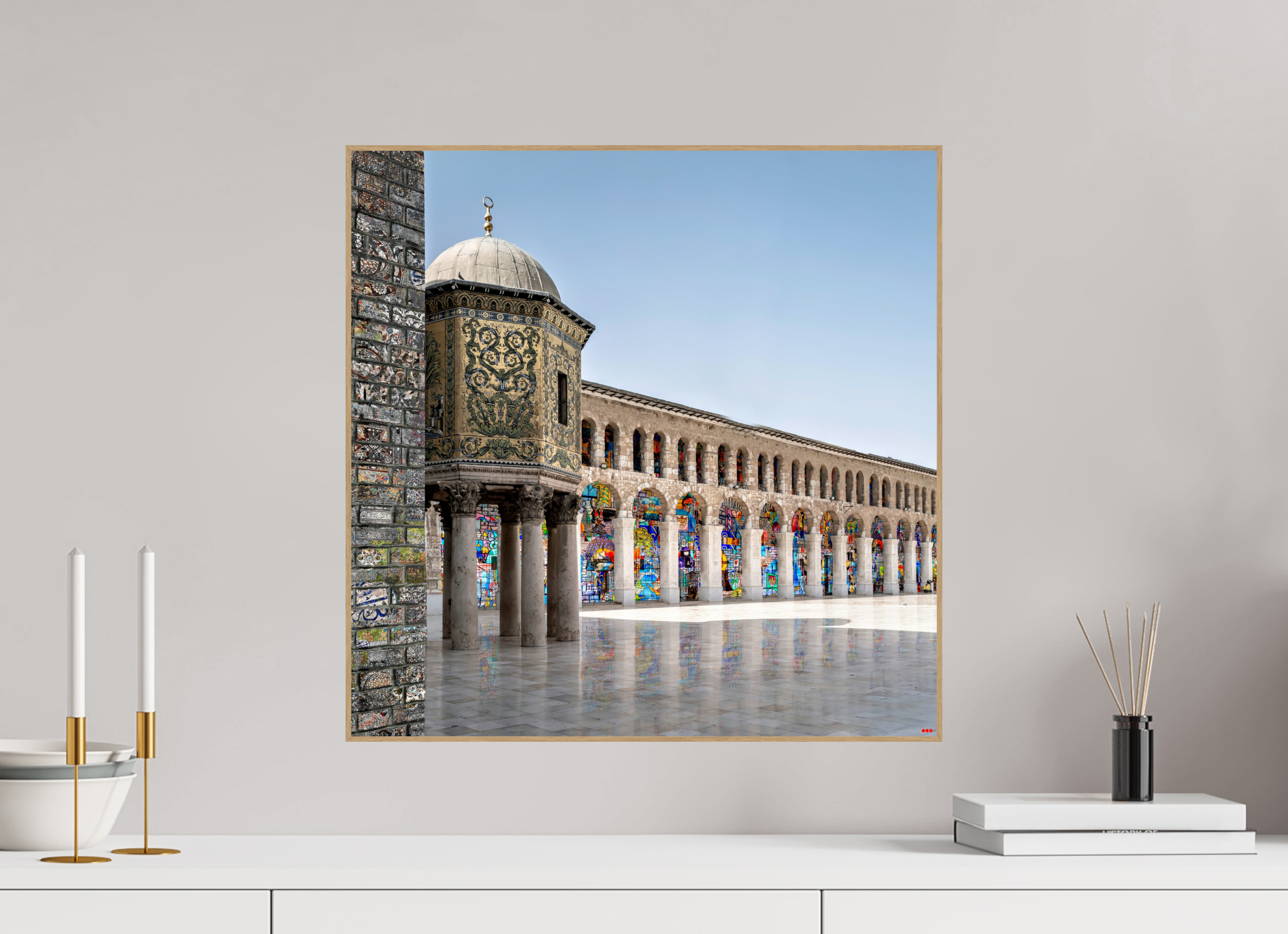 50 x 50 cm, Foto in ArtBox aus Massivholz Eiche natur RED³ SCSI Mazin II