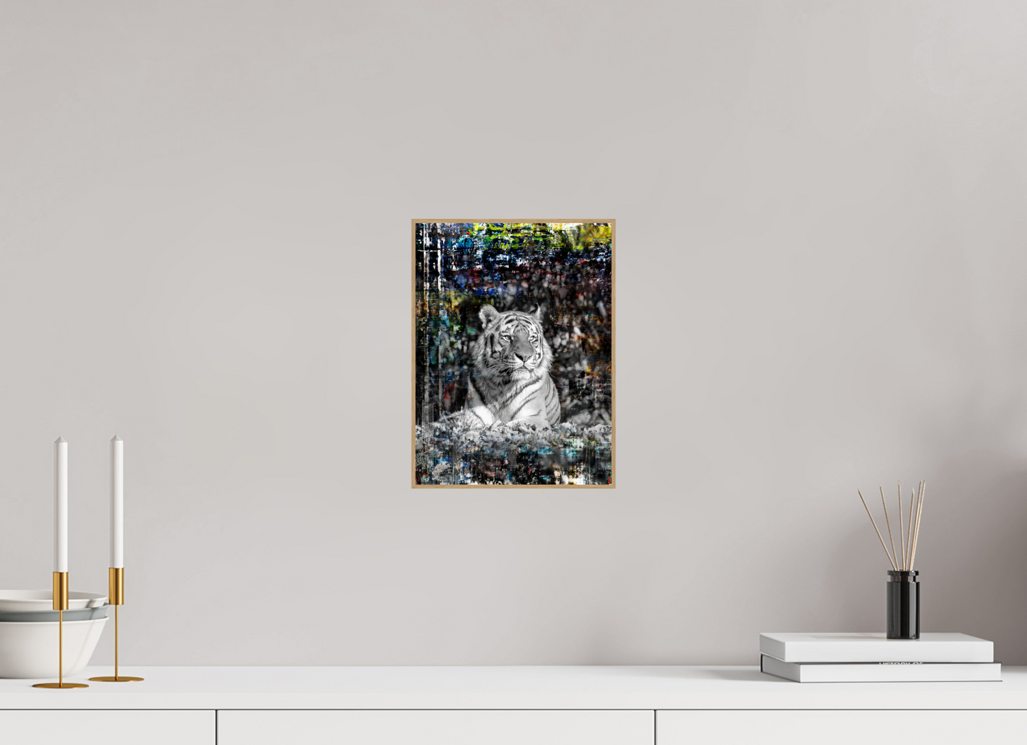 21 x 28 cm, Foto in ArtBox aus Massivholz Eiche natur RED³ WC Lubaya III