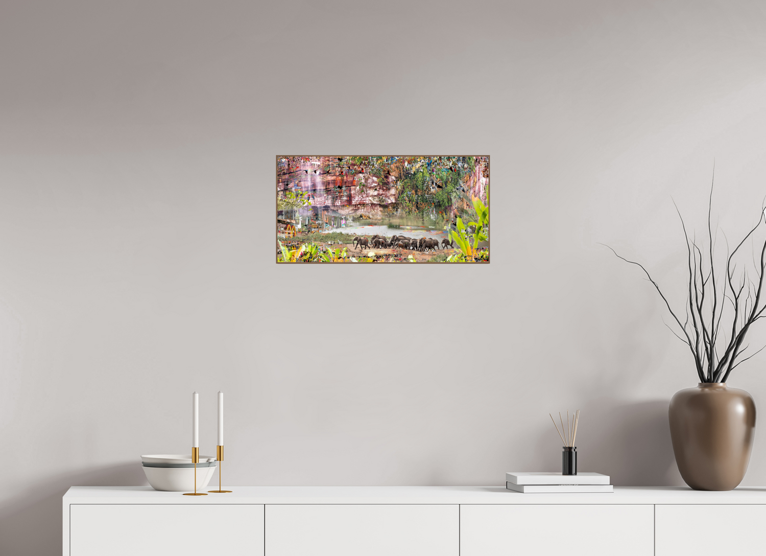 60 x 30 cm, Foto in ArtBox aus Massivholz Nussbaum RED³ WC Valdeci V
