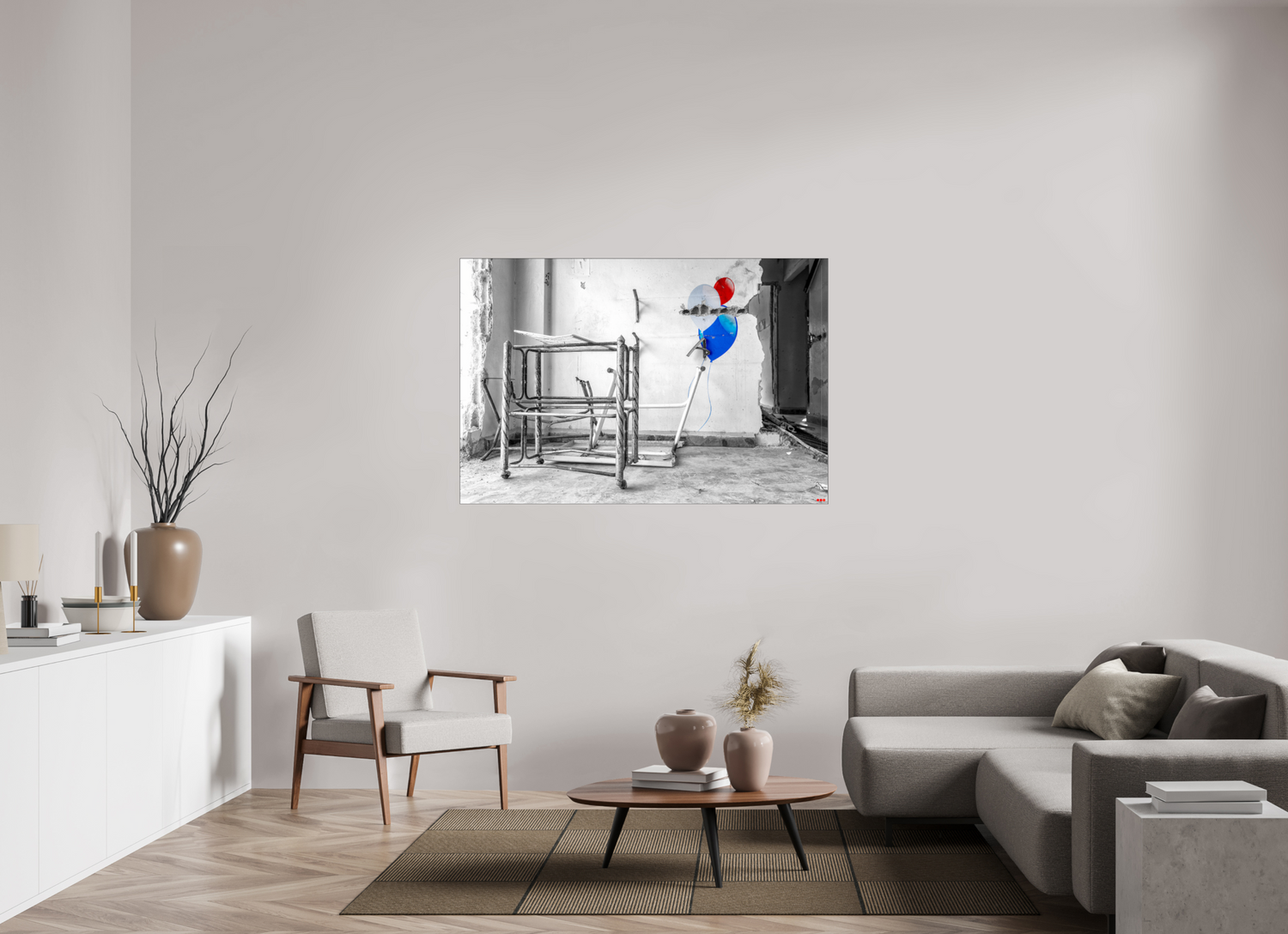 150 x 100 cm, Slimline Einfassung schwarz unter 2mm Acrylglas FA SCSI Mursal I