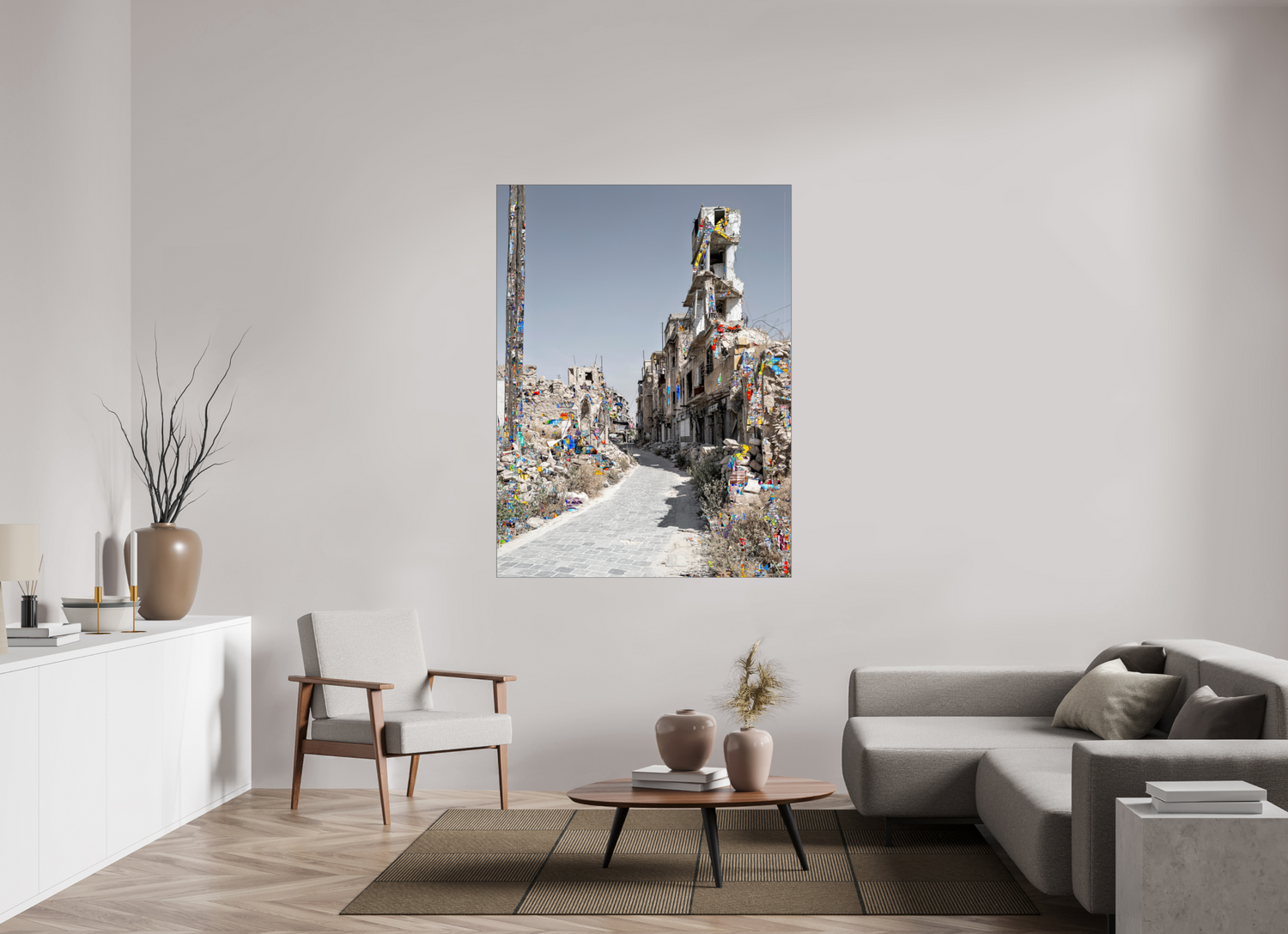 120 x 160 cm, Slimline Einfassung schwarz unter 2mm Acrylglas FA SCSI Madiha III