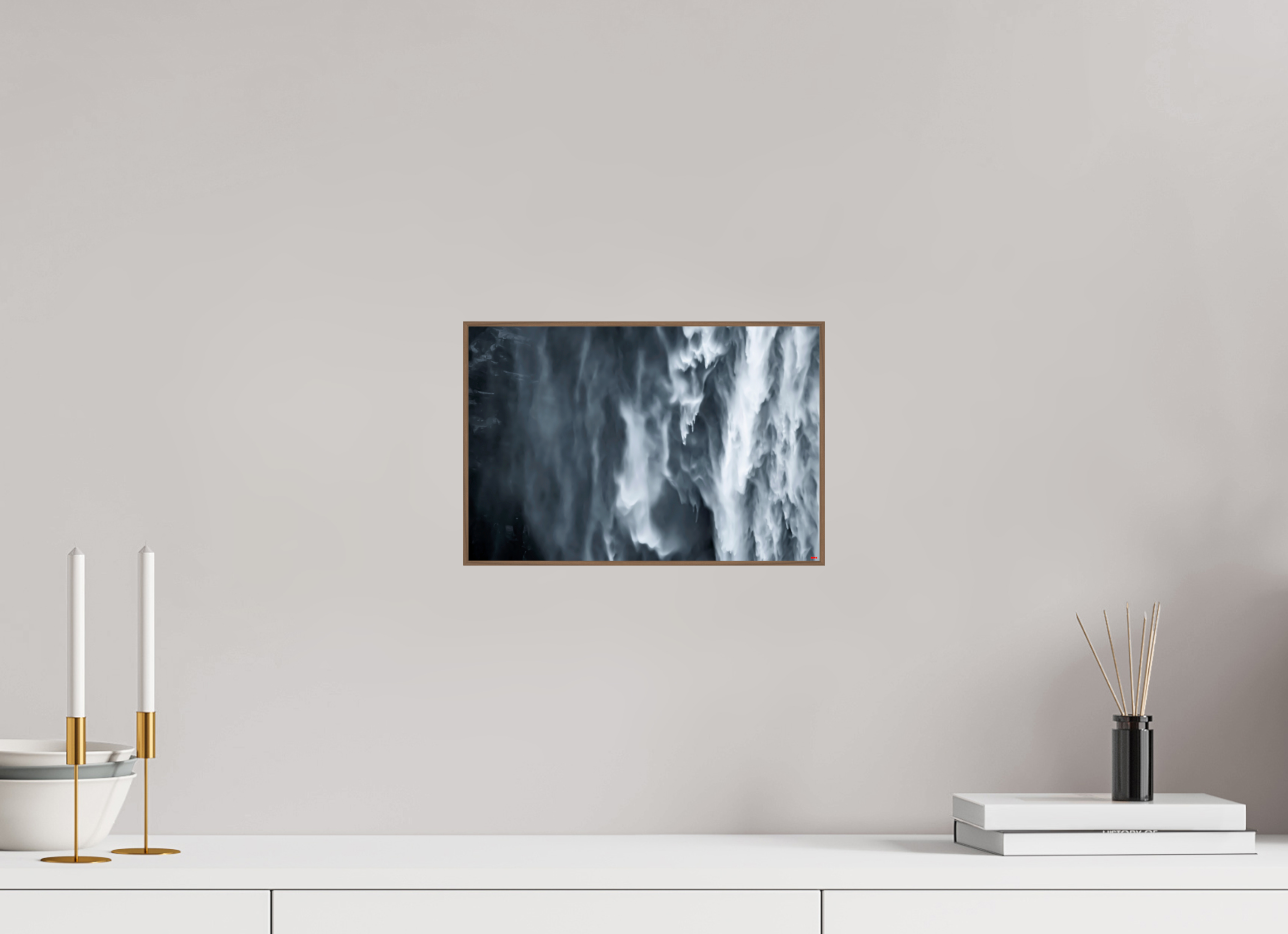 30 x 20 cm, Foto in ArtBox aus Massivholz Nussbaum RED³ PH Oats in the Water I