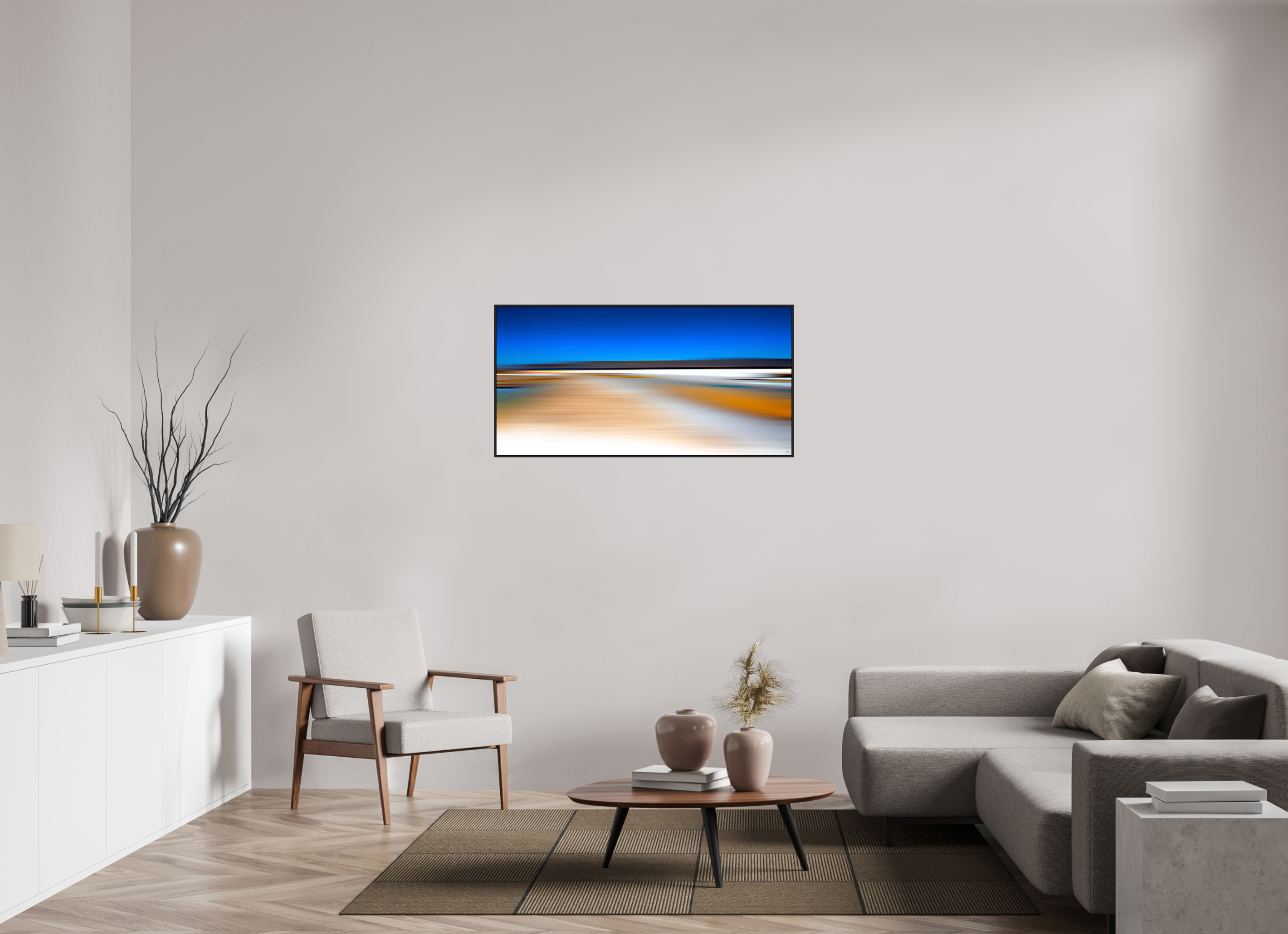 120 x 60 cm, Schattenfugen-Rahmen schwarz &amp; 2mm Acrylglas FA PH Antankara V