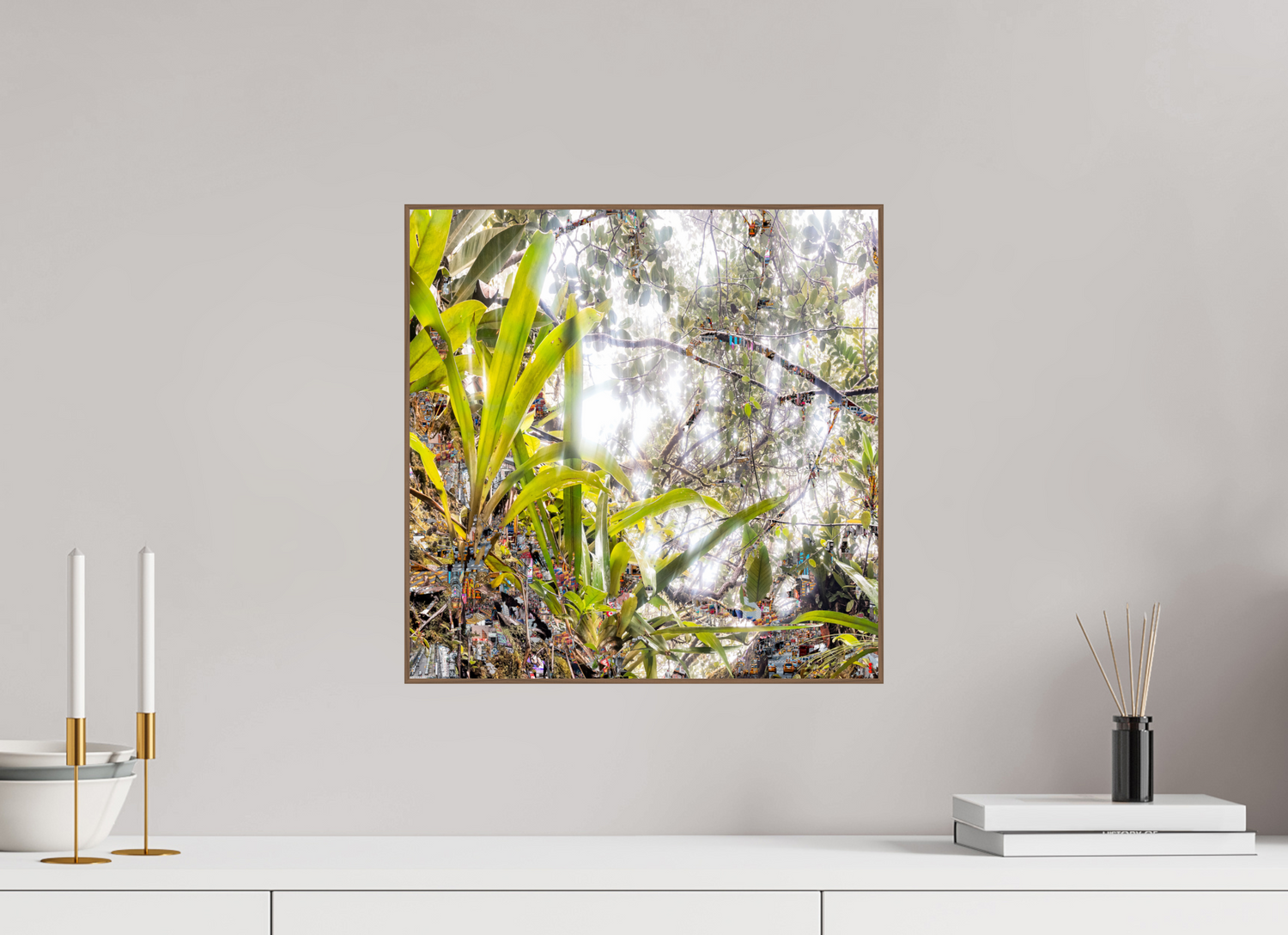 40 x 40 cm, Foto in ArtBox aus Massivholz Nussbaum RED³ HP Amara II