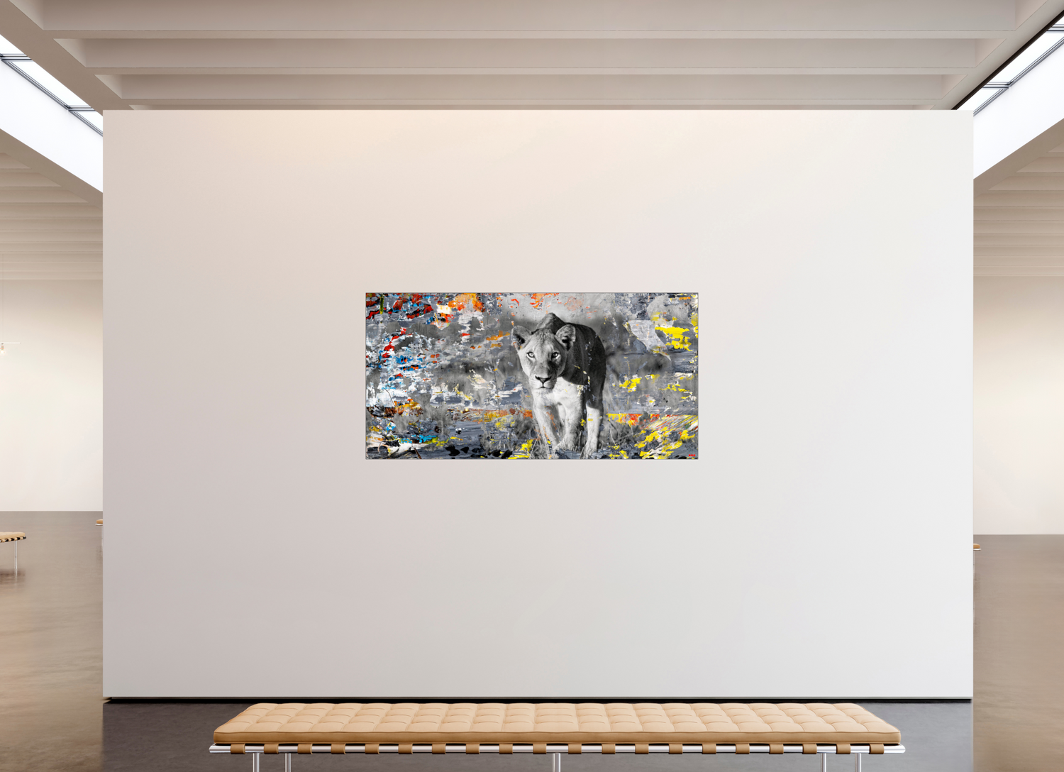 200 x 100 cm, Slimline Einfassung schwarz unter 2mm Acrylglas FA WC Lamaya V