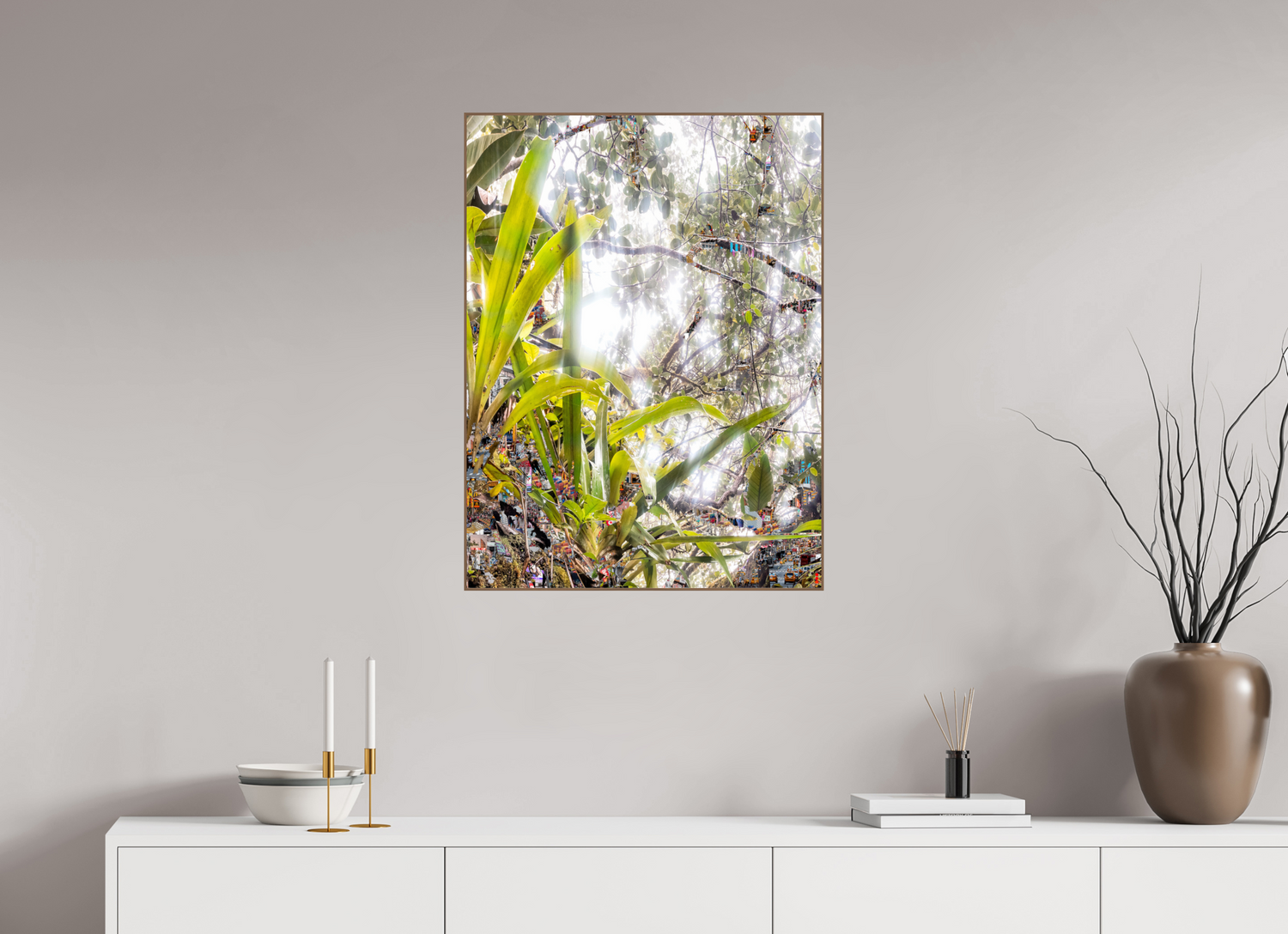 60 x 80 cm, Foto in ArtBox aus Massivholz Nussbaum RED³ HP Amara III