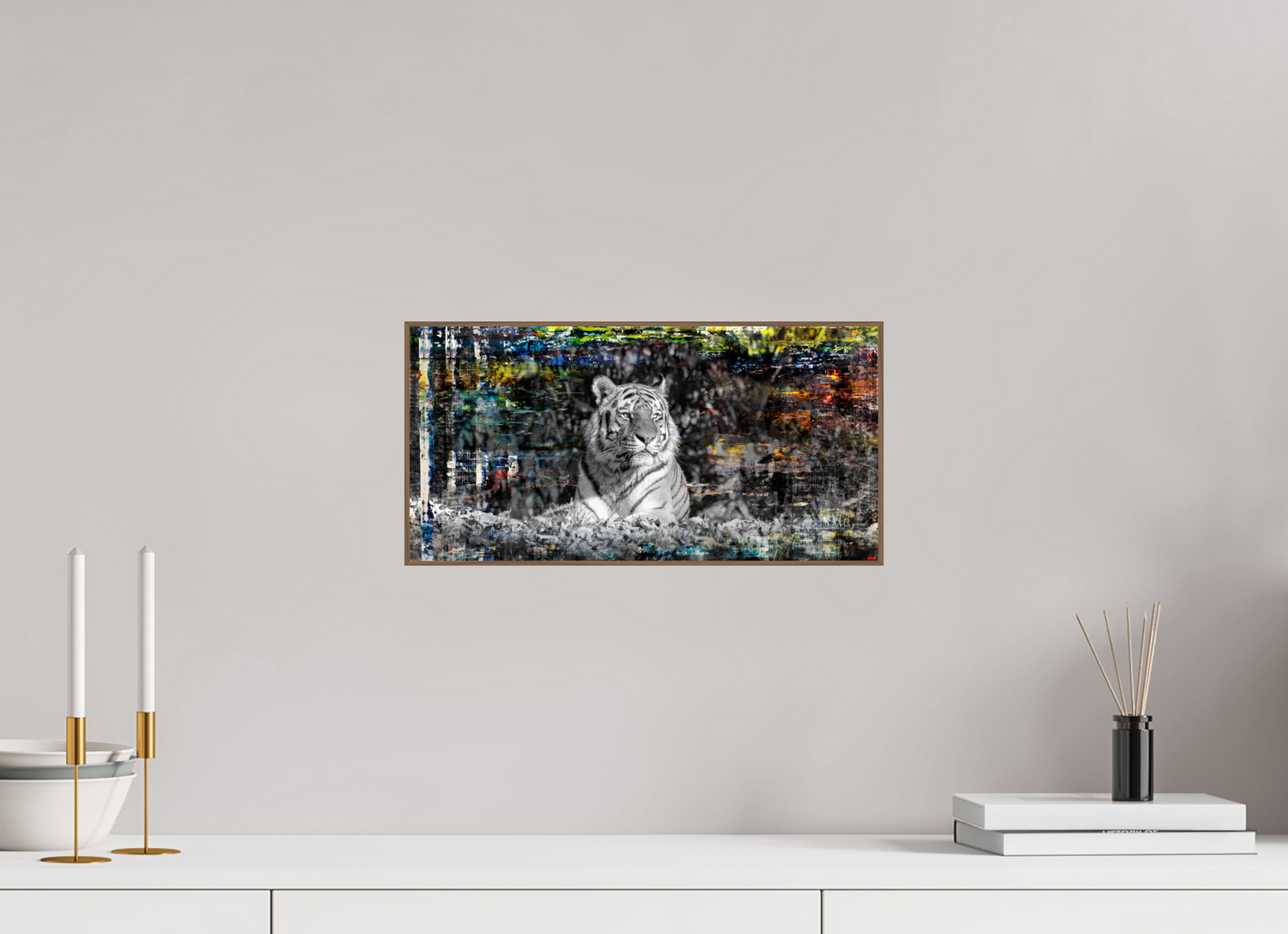 40 x 20 cm, Foto in ArtBox aus Massivholz Nussbaum RED³ WC Lubaya V